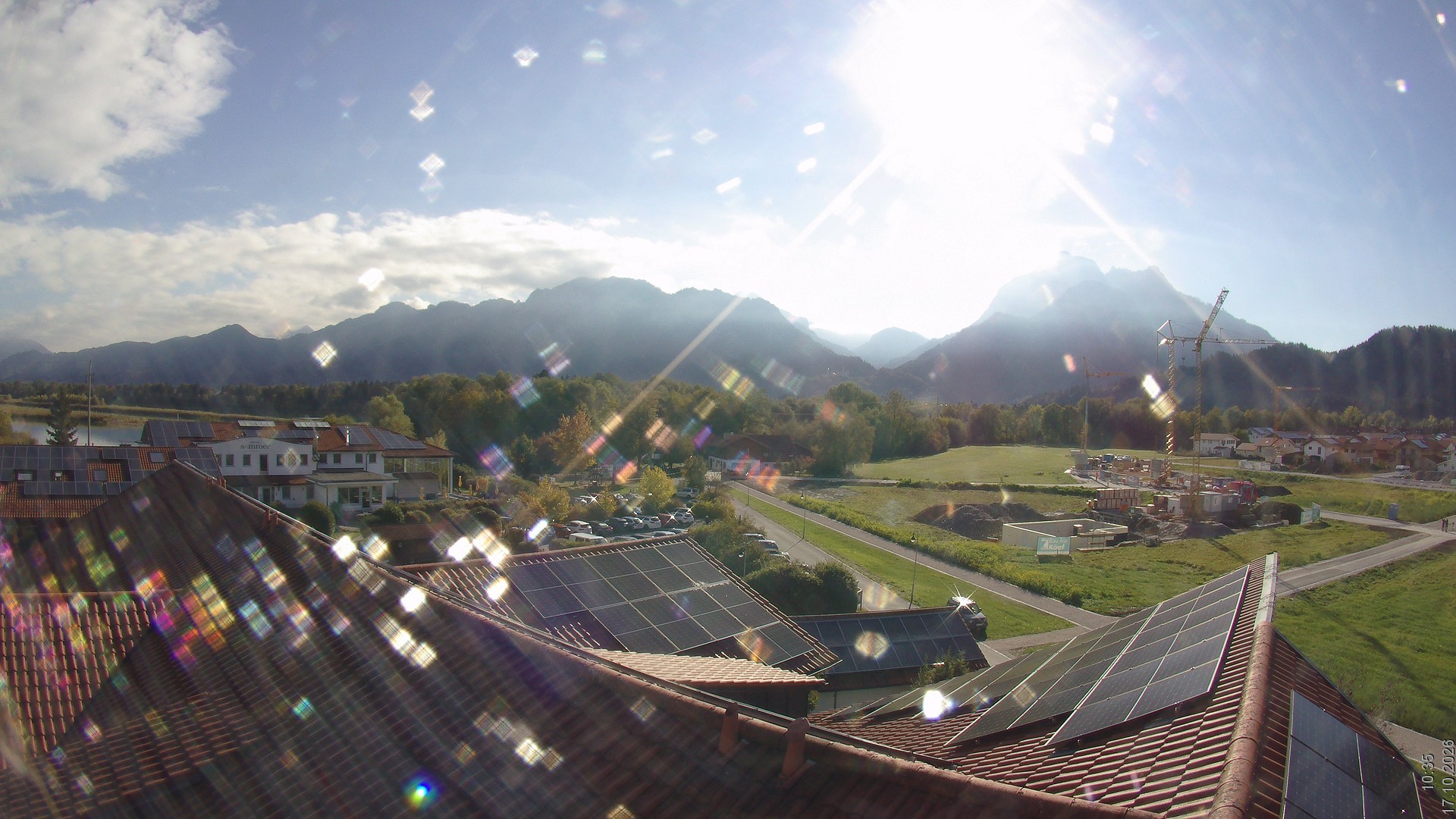Archiv Foto Webcam Füssen: Ausblick vom Hotel Sommer