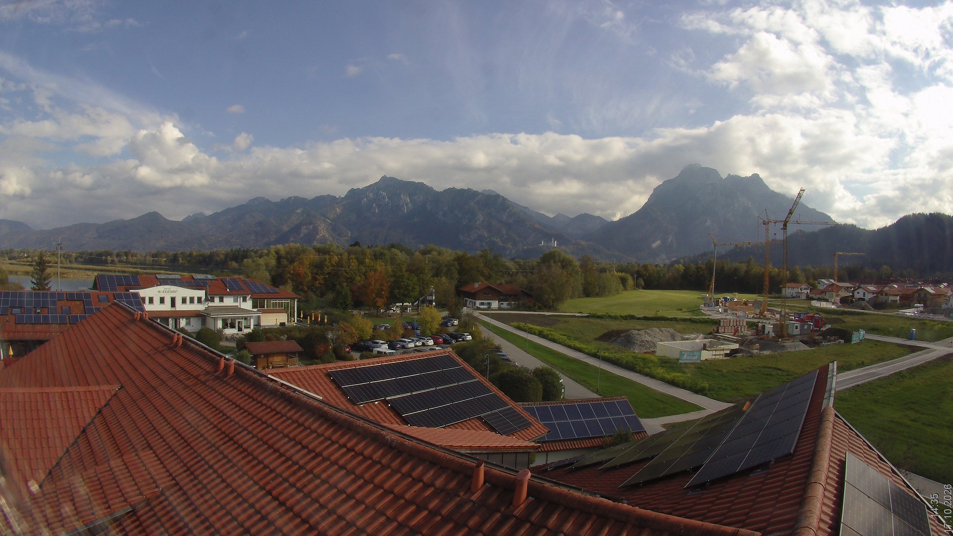 Archiv Foto Webcam Füssen: Ausblick vom Hotel Sommer