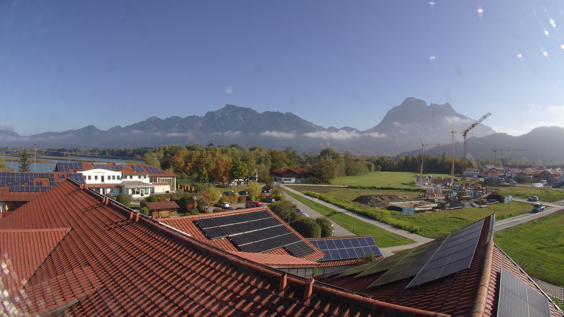 Archived image Webcam View from the Hotel Sommer (Allgäu)