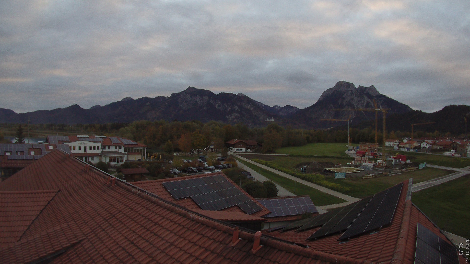 Archiv Foto Webcam Füssen: Ausblick vom Hotel Sommer