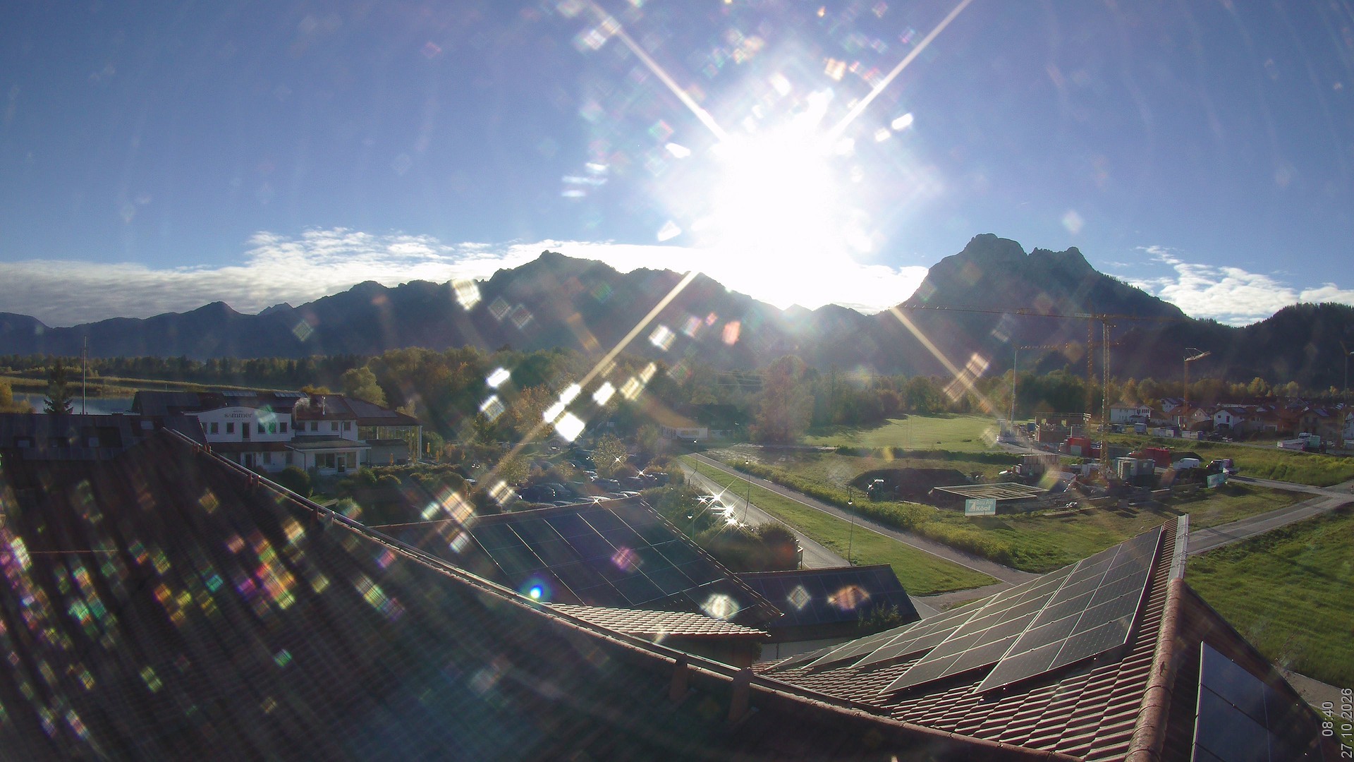 Archiv Foto Webcam Füssen: Ausblick vom Hotel Sommer