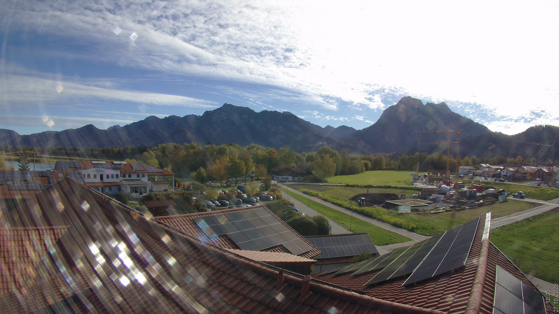 Archiv Foto Webcam Füssen: Ausblick vom Hotel Sommer