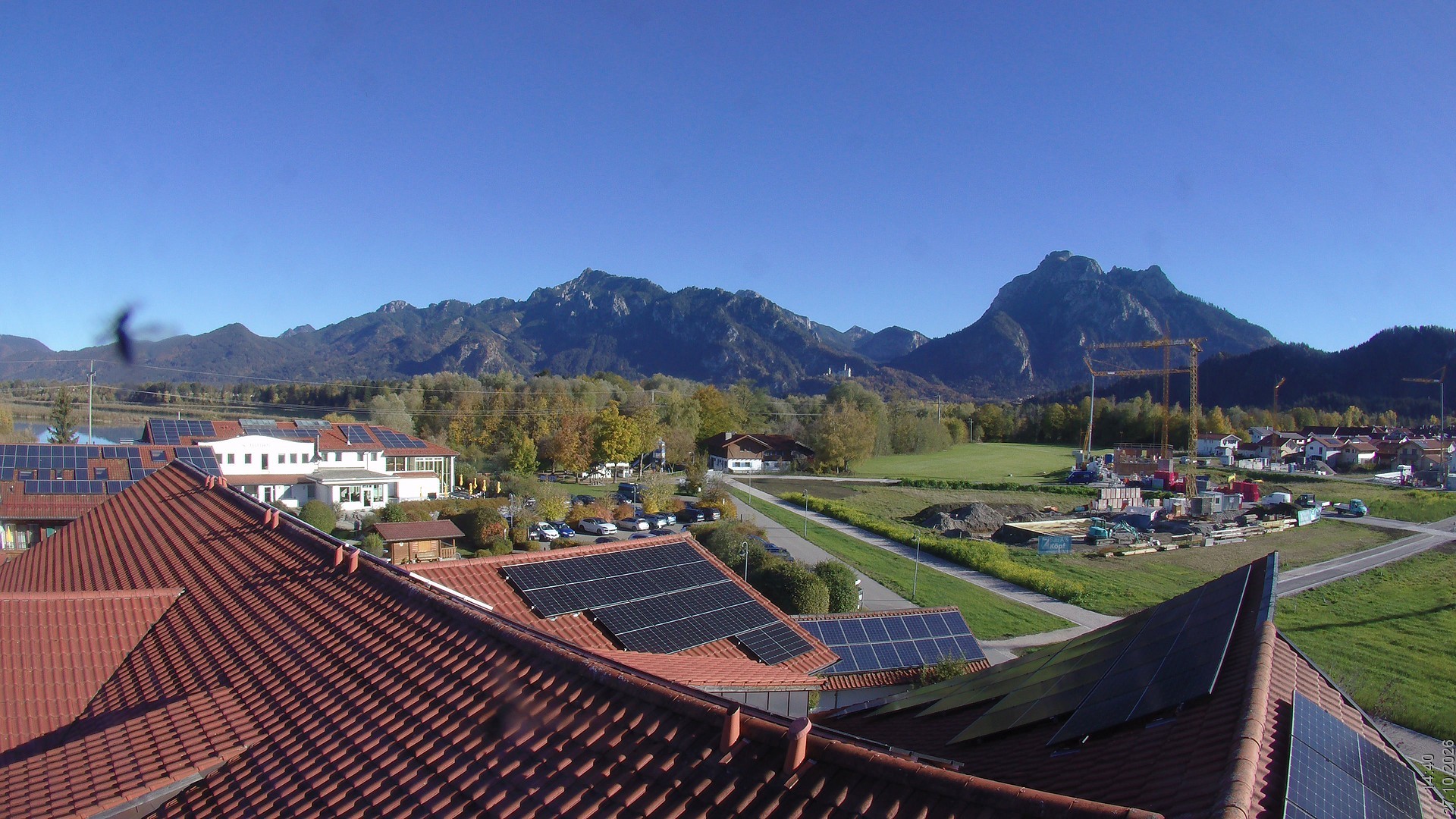 Archiv Foto Webcam Füssen: Ausblick vom Hotel Sommer