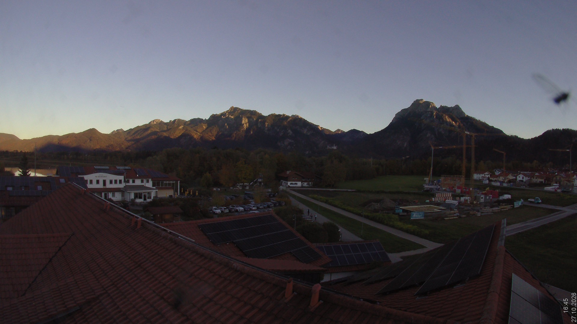 Archiv Foto Webcam Füssen: Ausblick vom Hotel Sommer