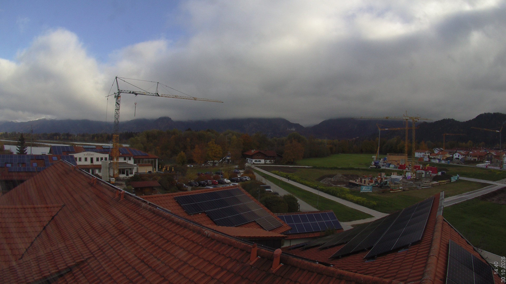 Archiv Foto Webcam Füssen: Ausblick vom Hotel Sommer