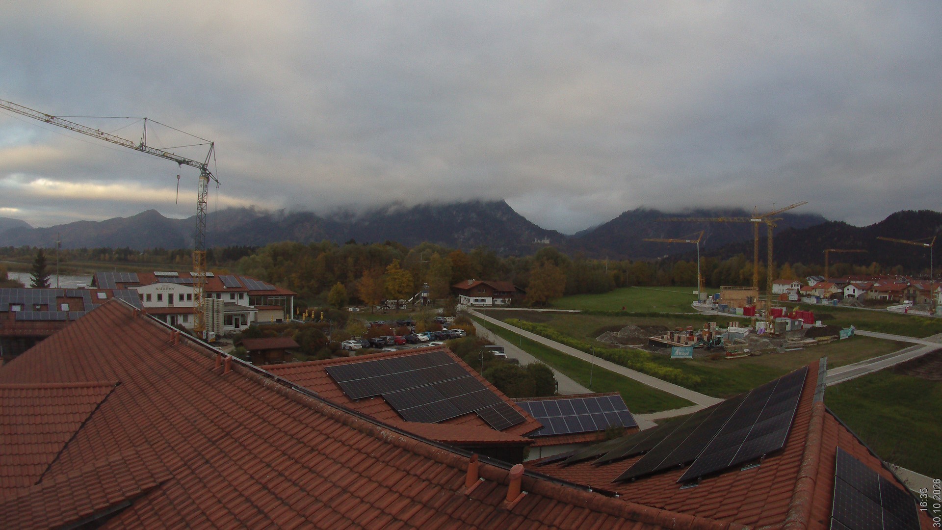 Archiv Foto Webcam Füssen: Ausblick vom Hotel Sommer