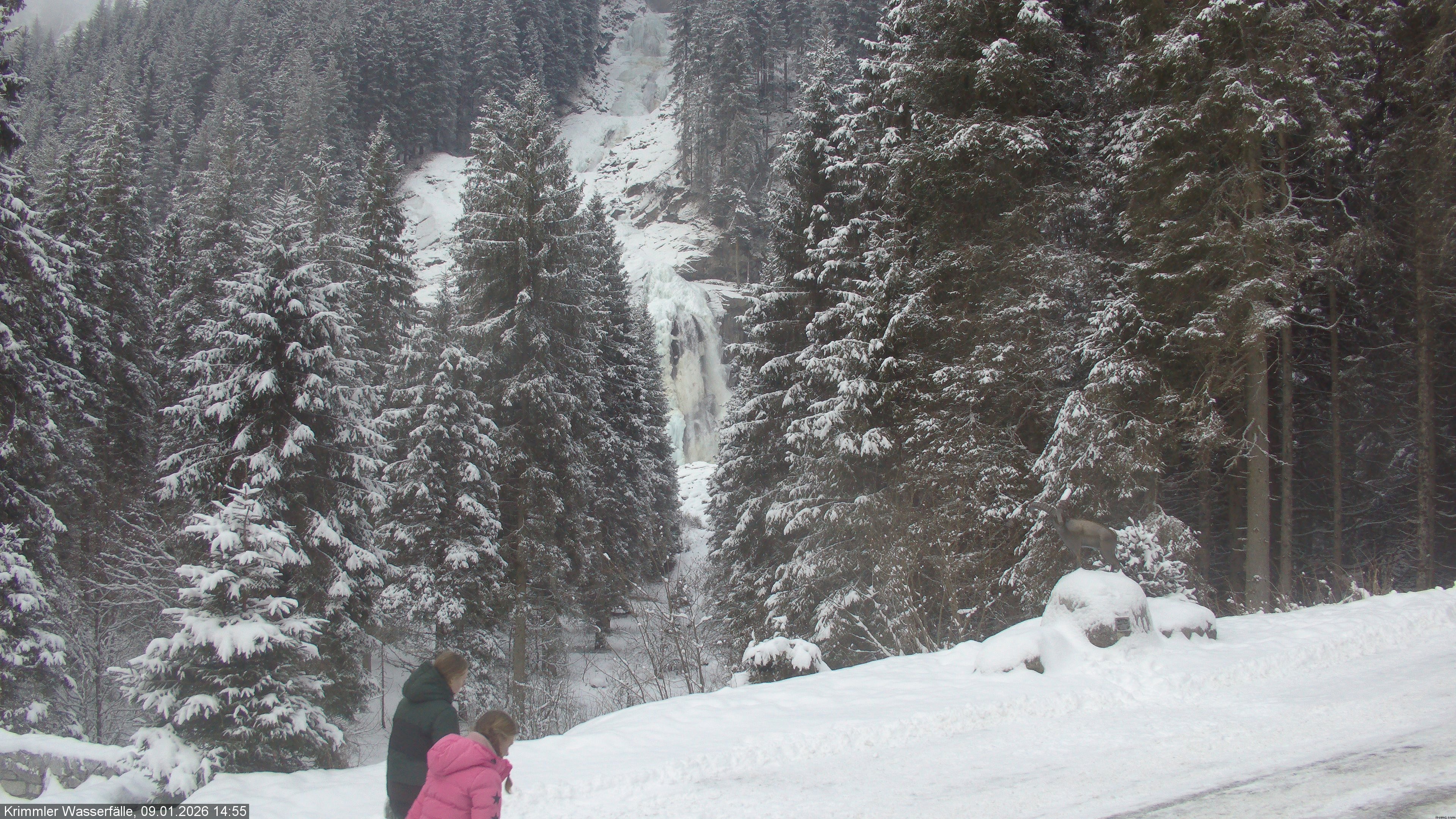 Archived image Webcam Hanke's Café - Krimml Waterfalls