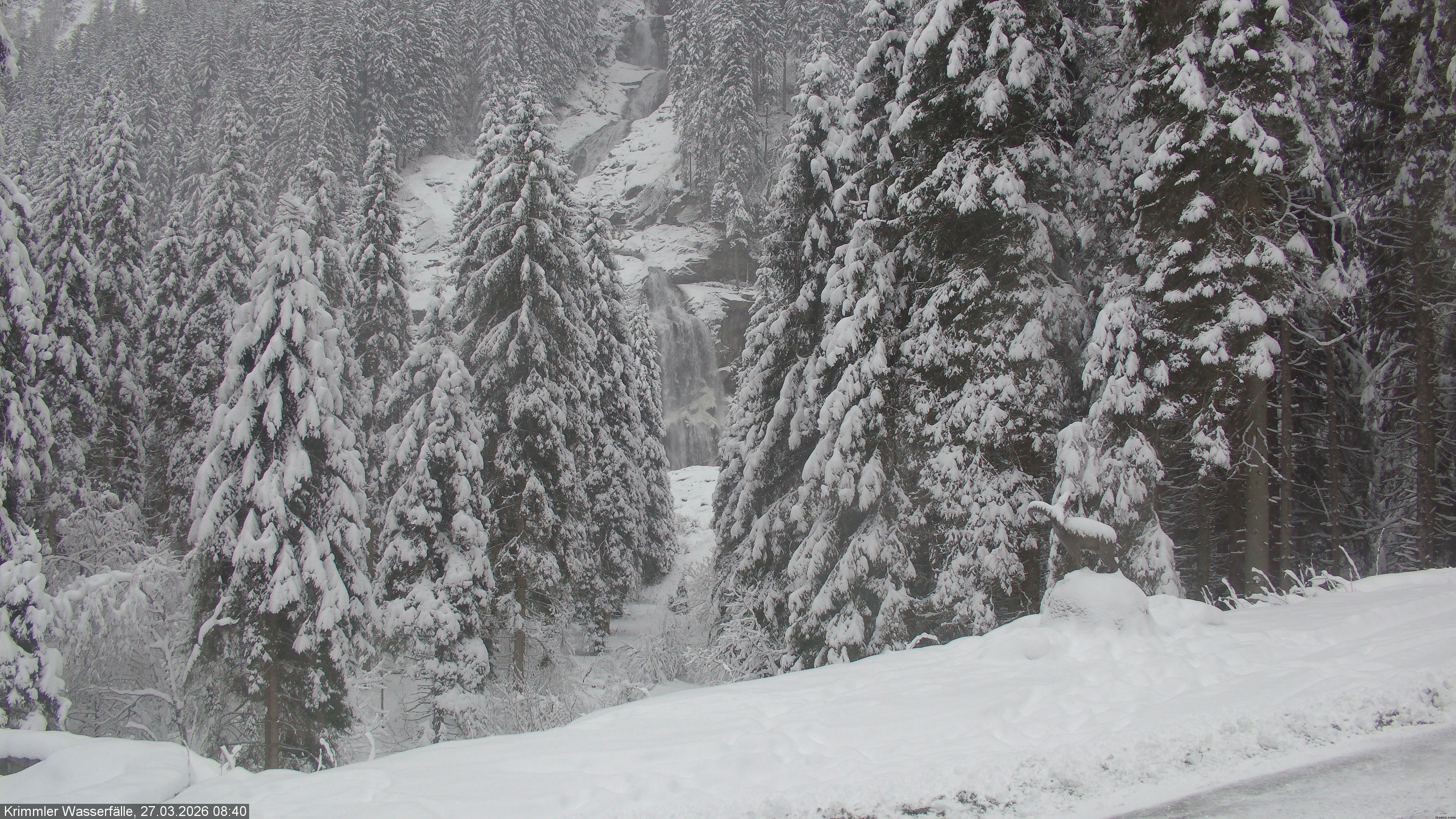 Archived image Webcam Hanke's Café - Krimml Waterfalls