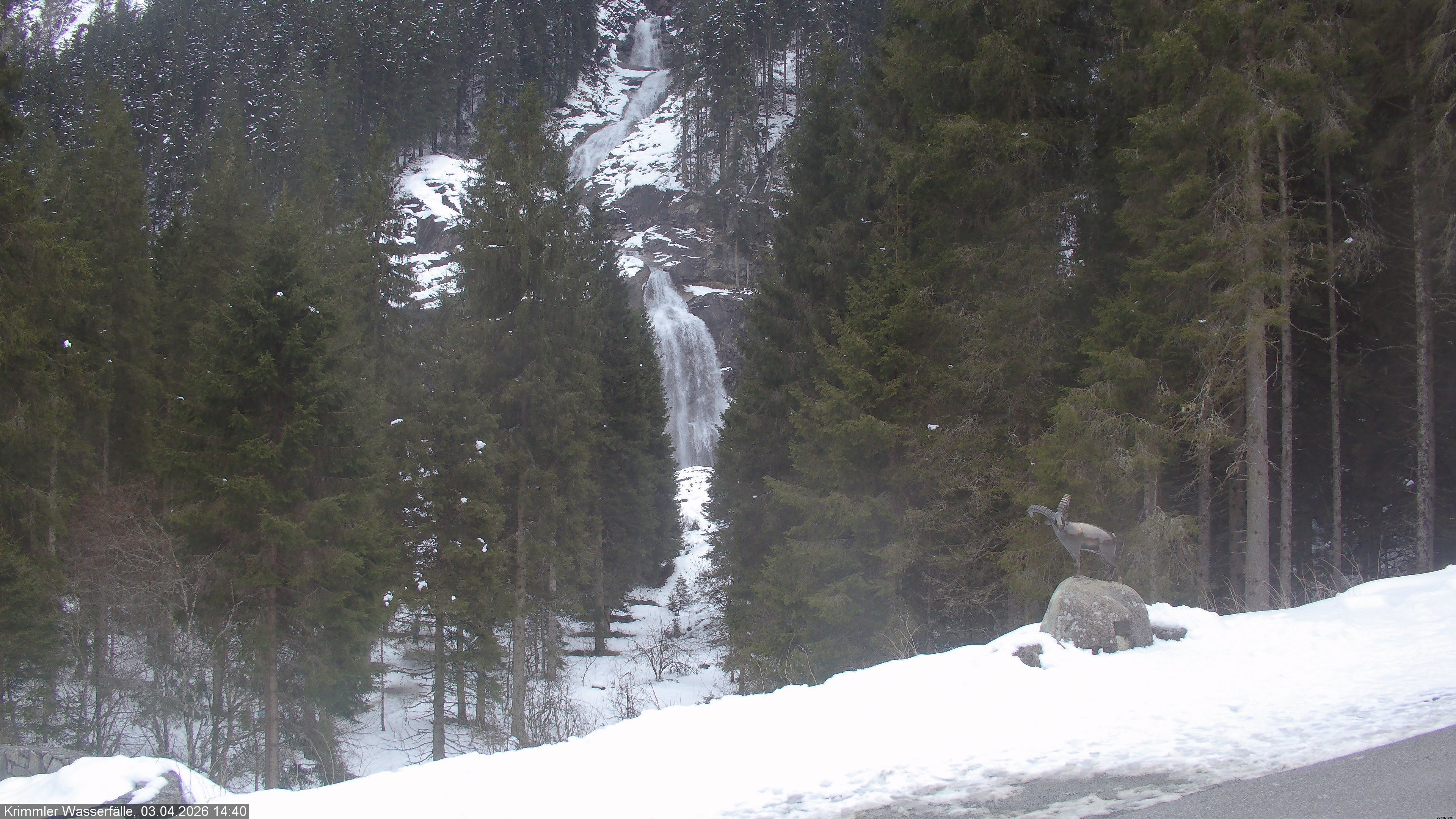 Archived image Webcam Hanke's Café - Krimml Waterfalls