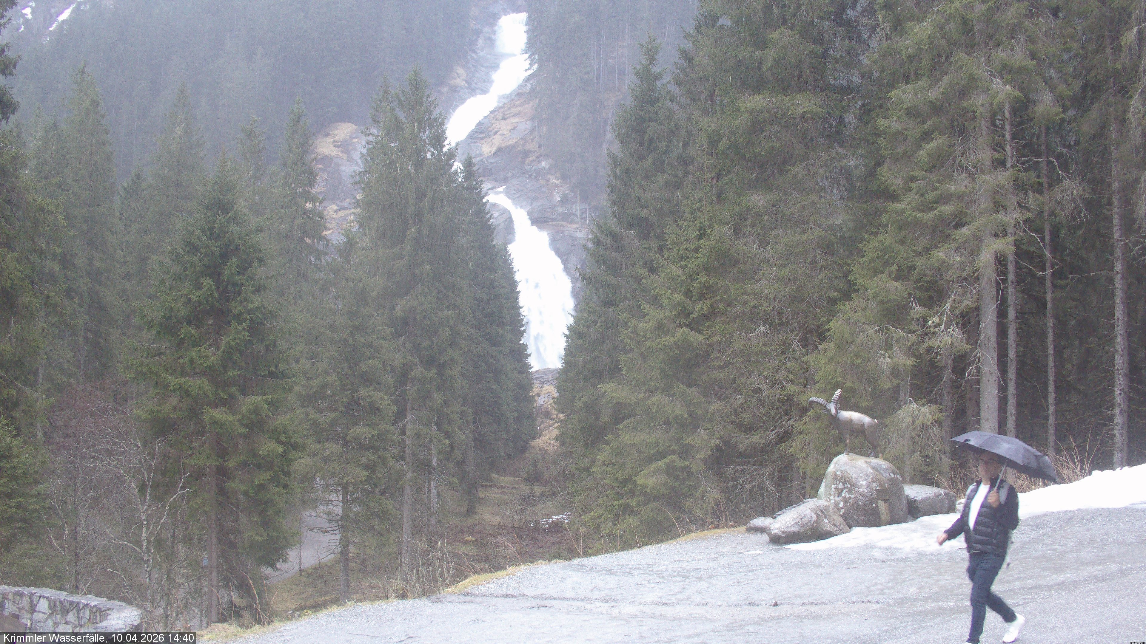 Archived image Webcam Hanke's Café - Krimml Waterfalls