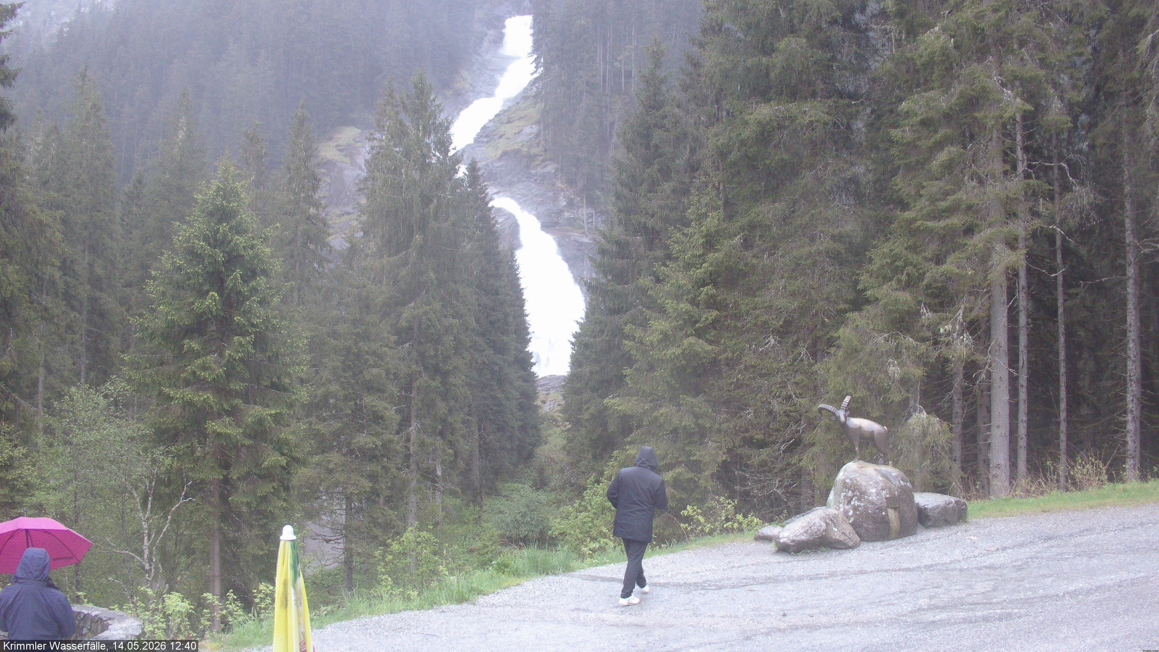 Archiv Foto Webcam Krimmler Wasserfall - Hanke's Café