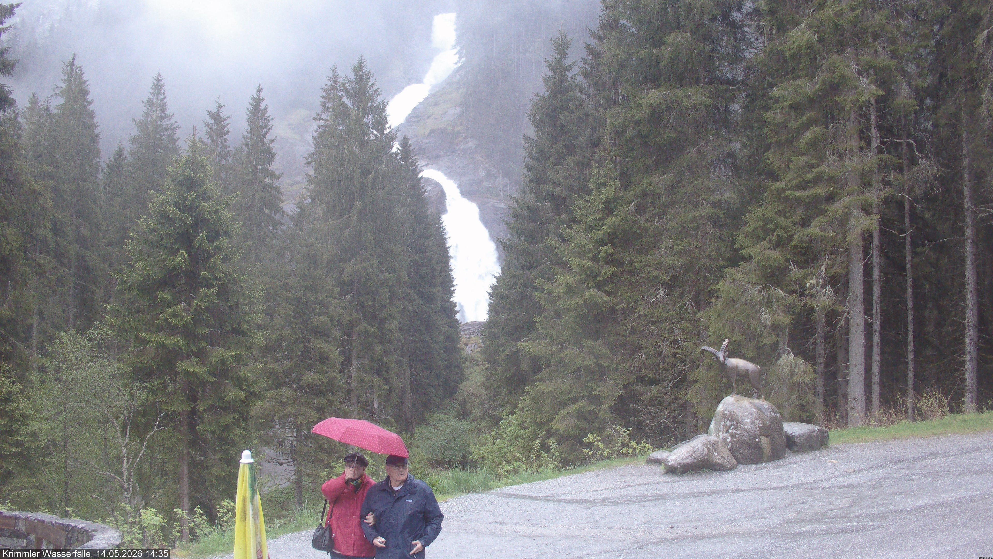 Archiv Foto Webcam Krimmler Wasserfall - Hanke's Café