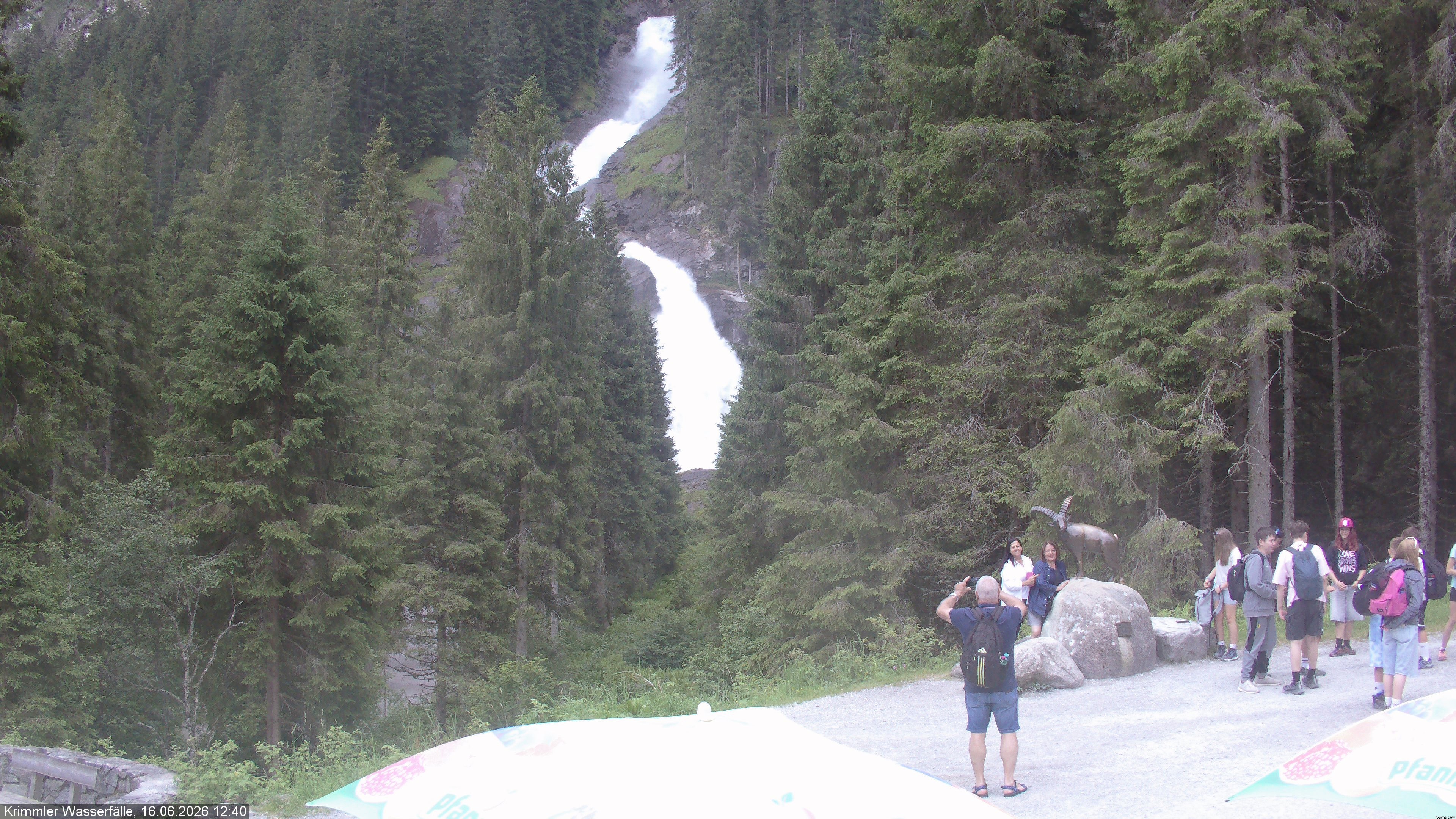 Archiv Foto Webcam Krimmler Wasserfall - Hanke's Café