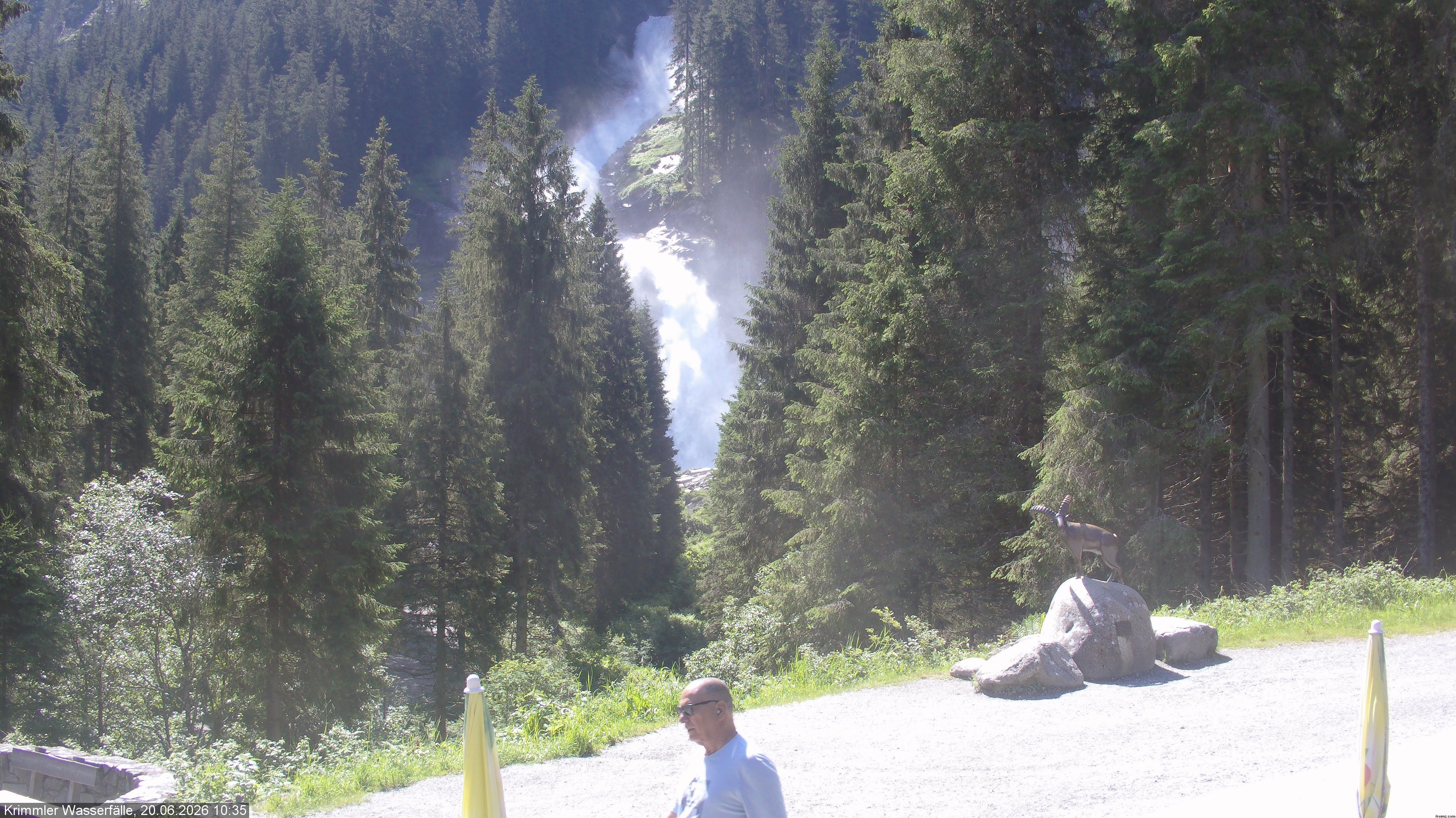 Archived image Webcam Hanke's Café - Krimml Waterfalls
