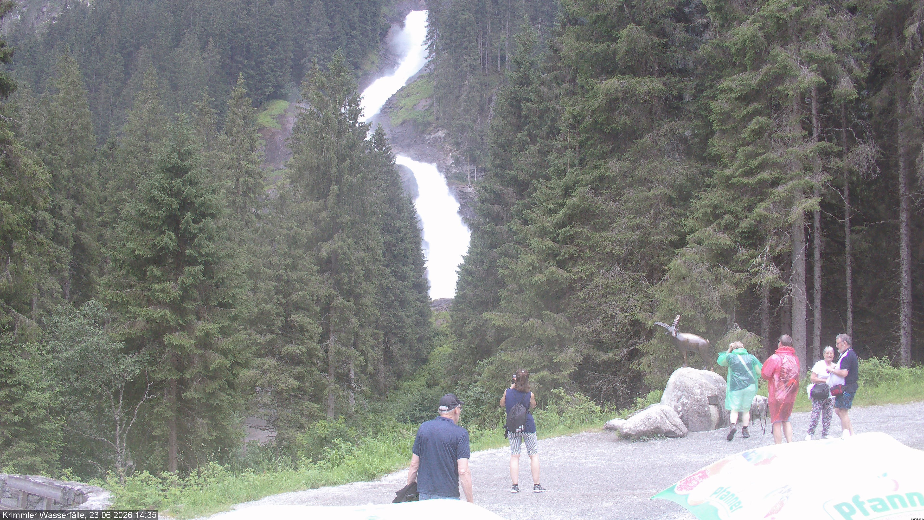 Archiv Foto Webcam Krimmler Wasserfall - Hanke's Café