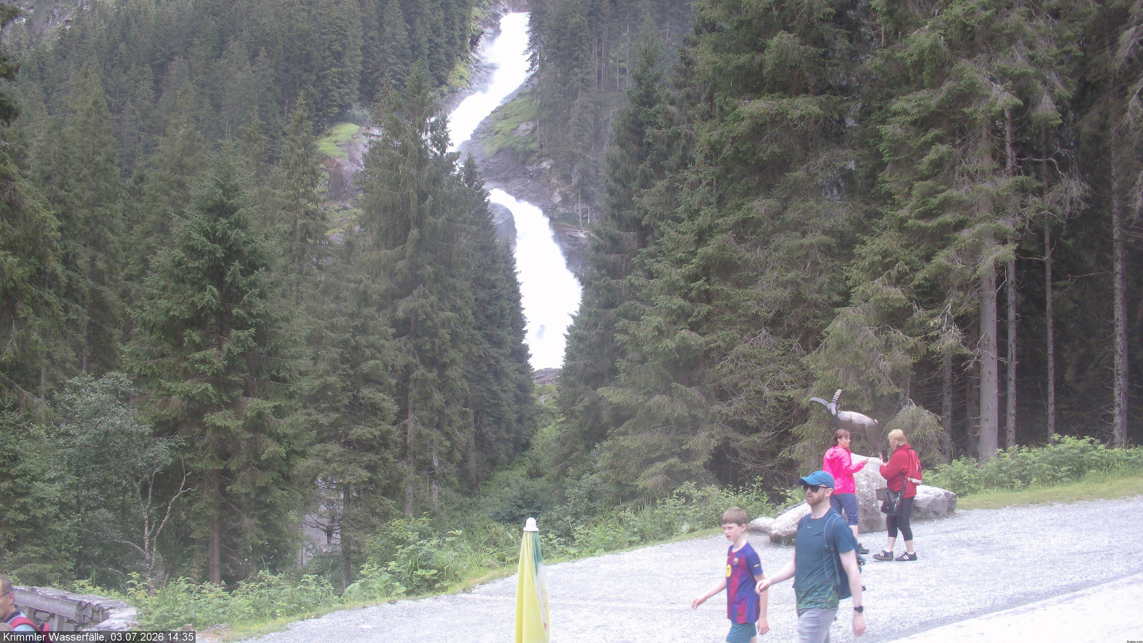 Archiv Foto Webcam Krimmler Wasserfall - Hanke's Café
