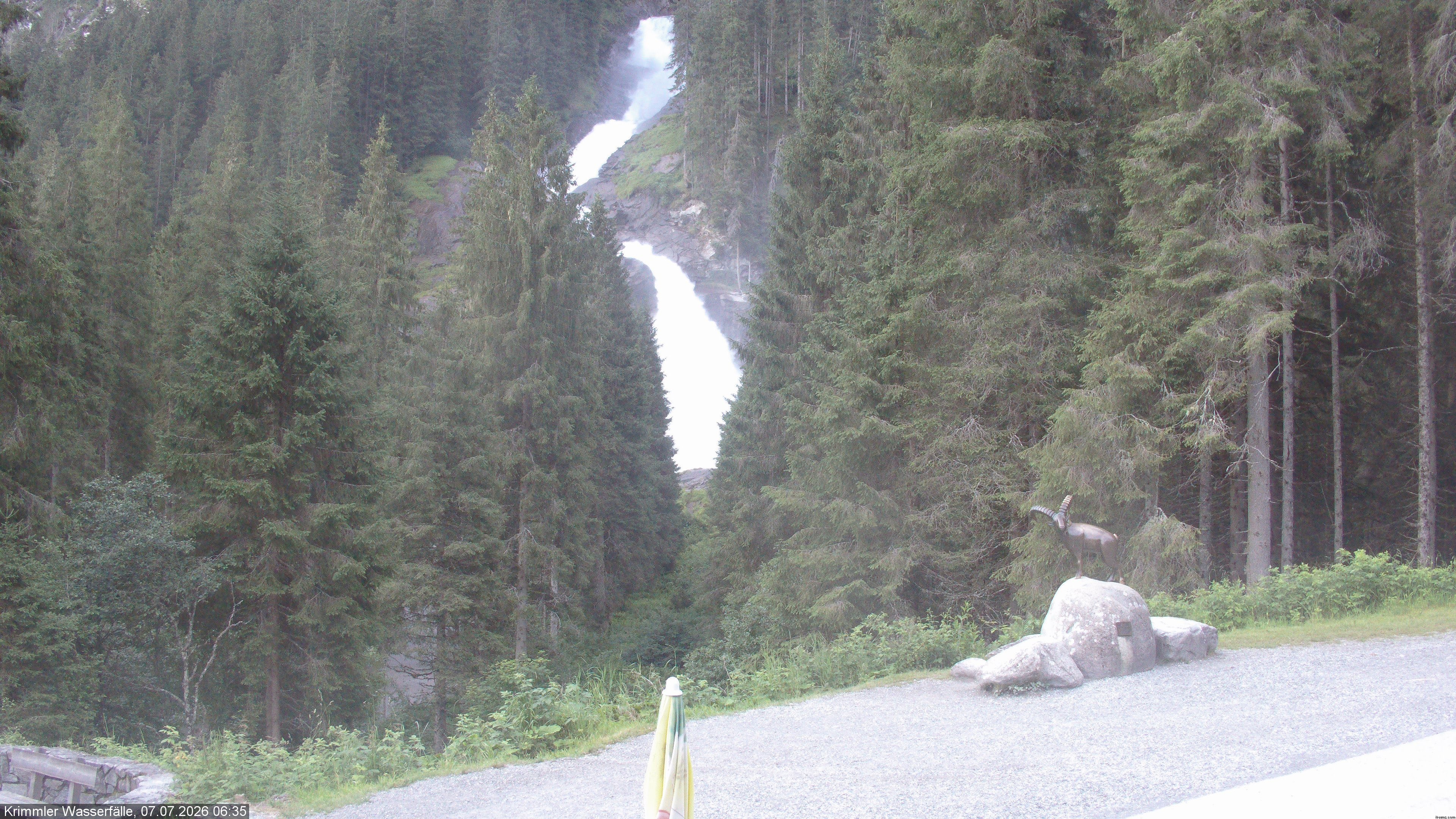 Archived image Webcam Hanke's Café - Krimml Waterfalls