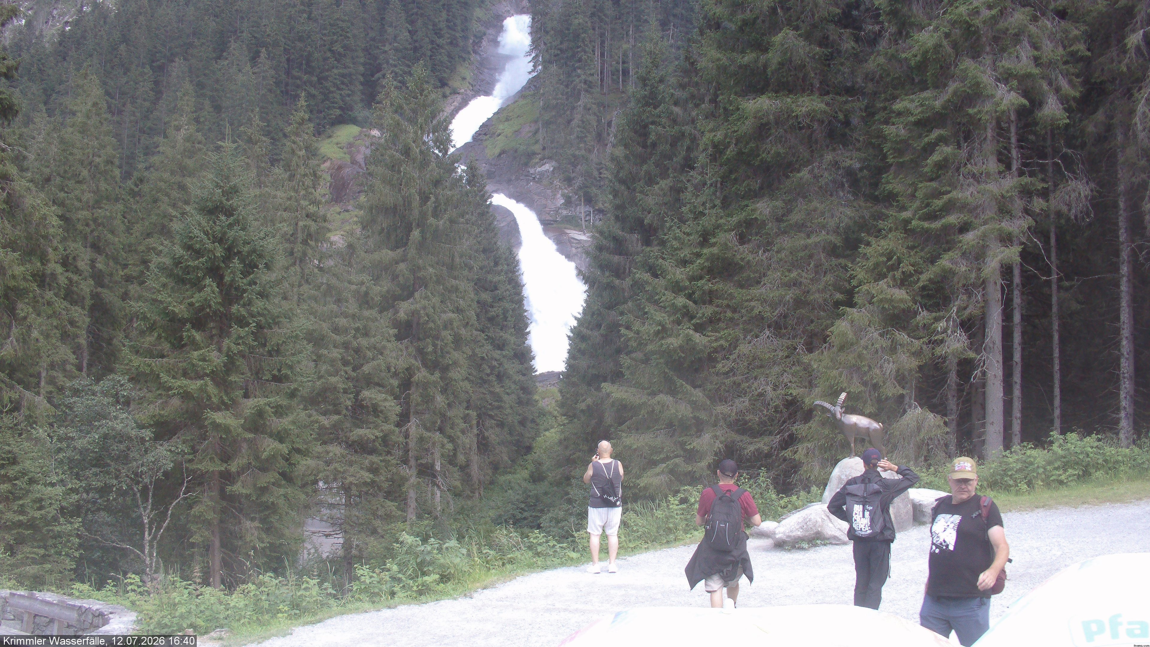 Archived image Webcam Hanke's Café - Krimml Waterfalls