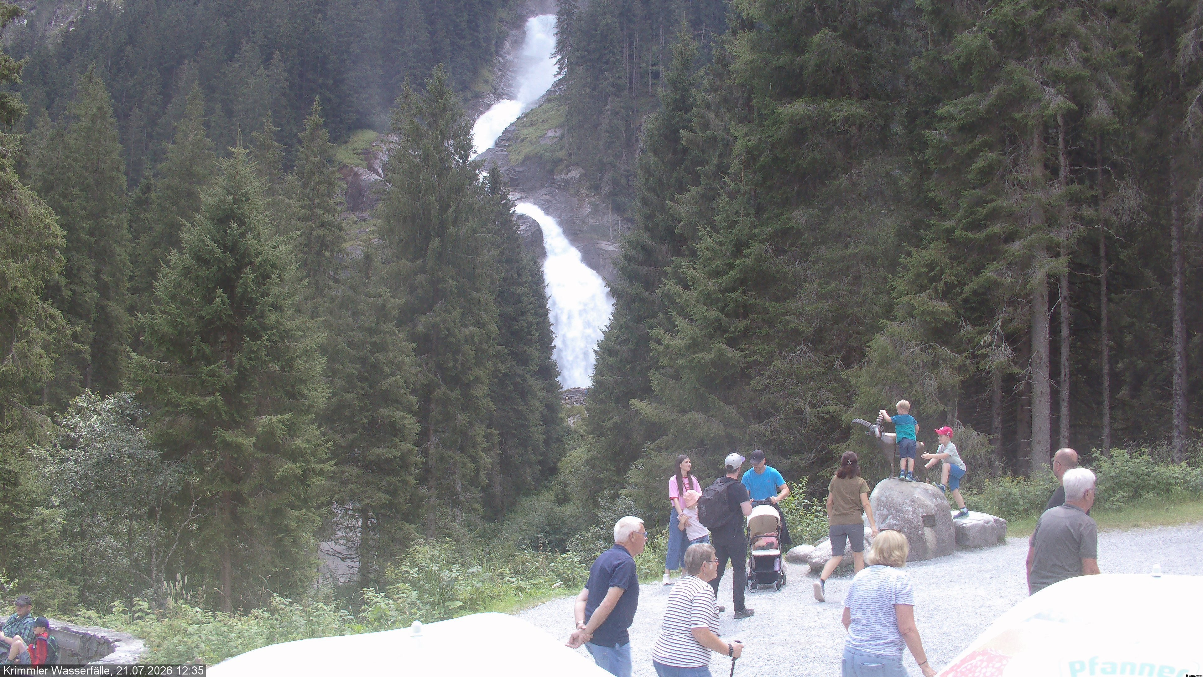 Archiv Foto Webcam Krimmler Wasserfall - Hanke's Café