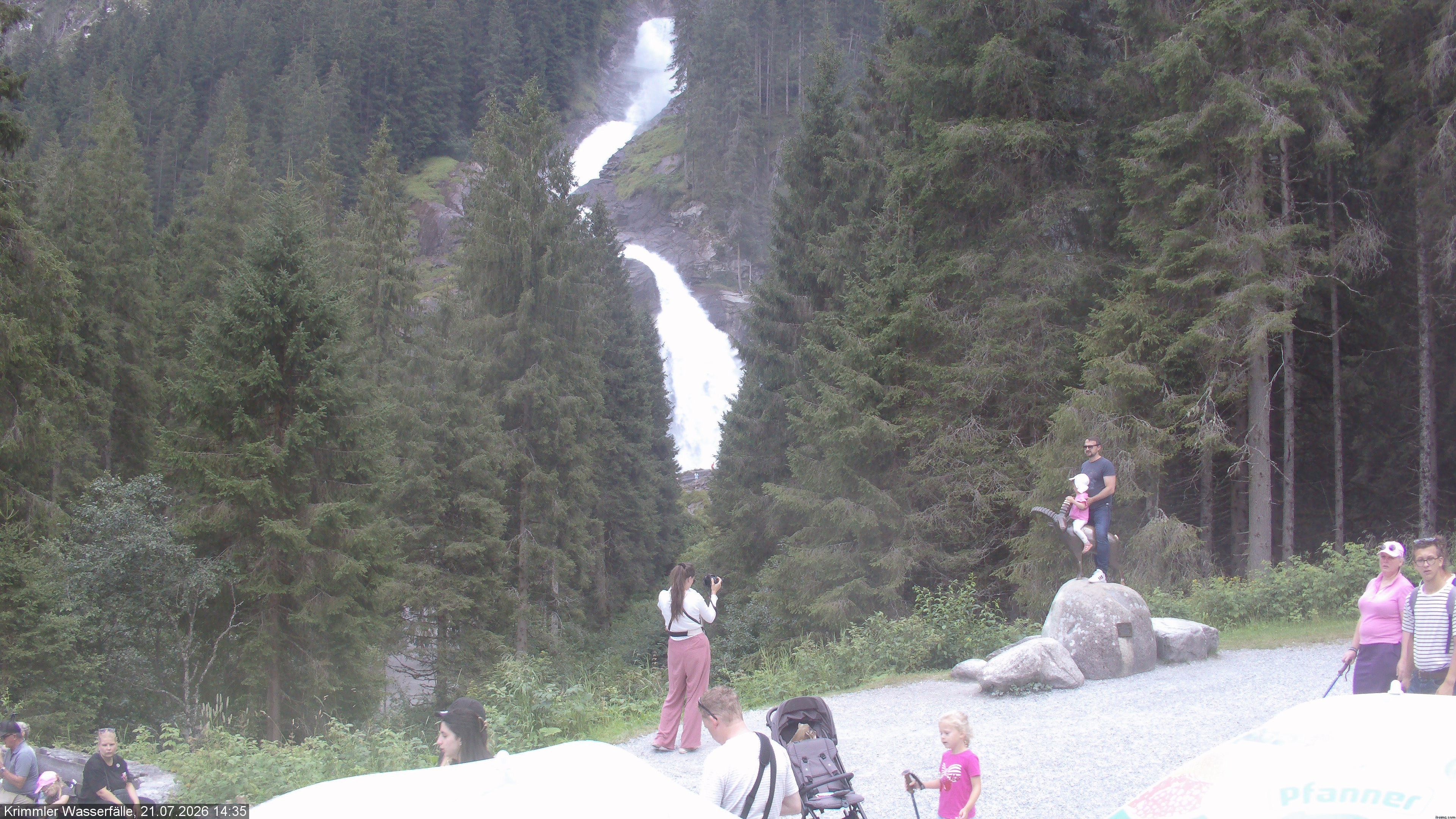 Archiv Foto Webcam Krimmler Wasserfall - Hanke's Café
