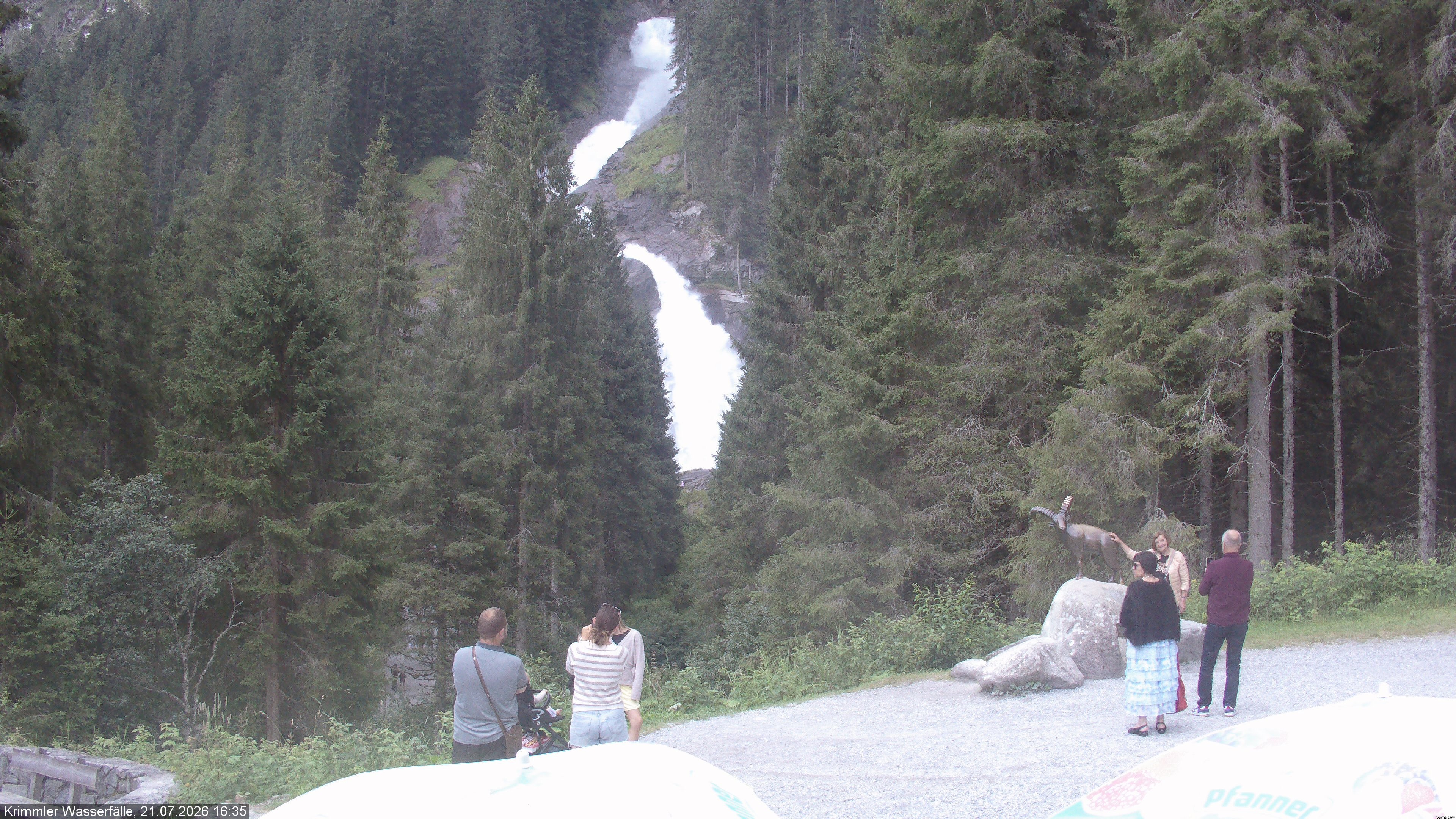 Archiv Foto Webcam Krimmler Wasserfall - Hanke's Café