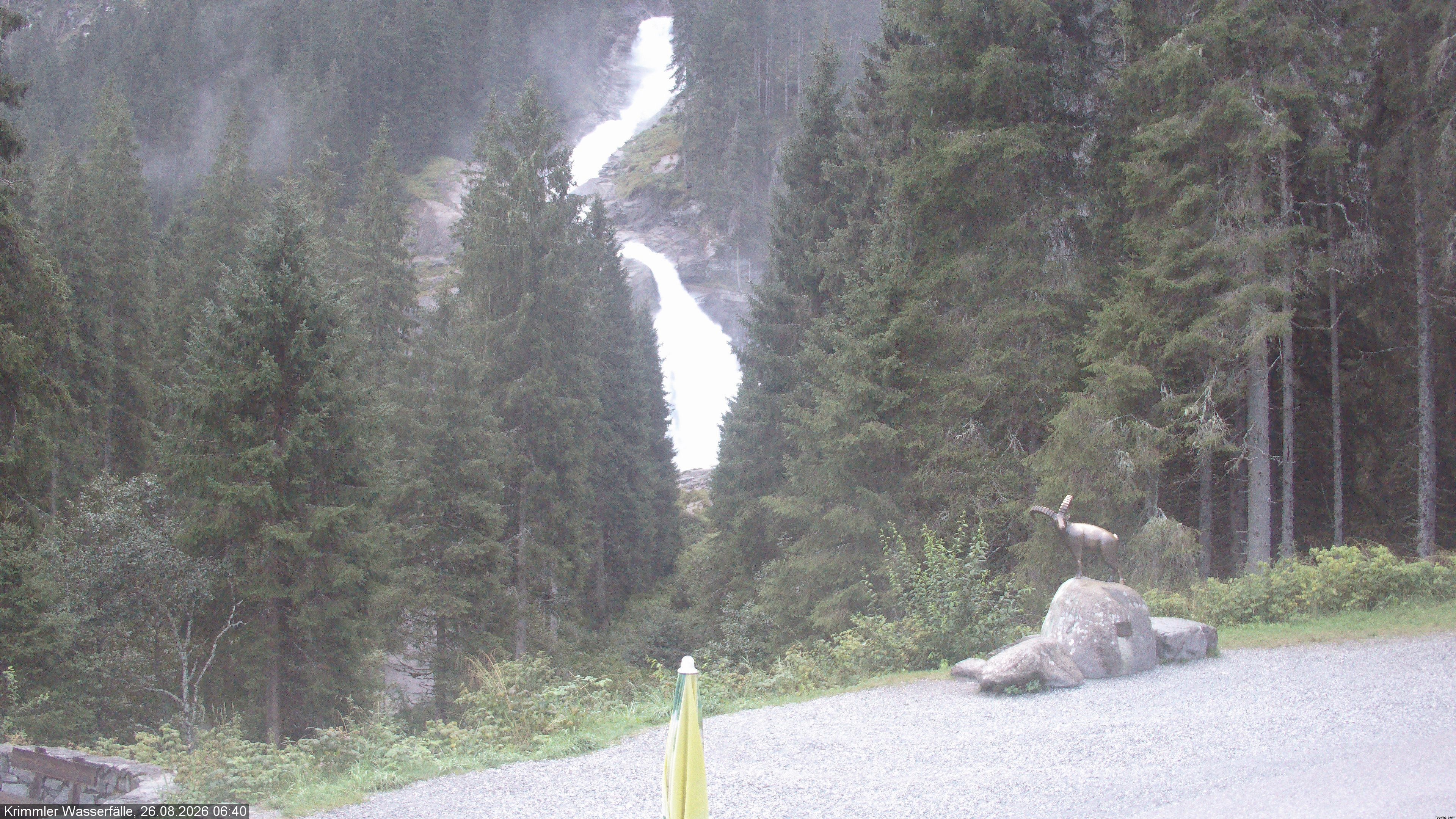 Archived image Webcam Hanke's Café - Krimml Waterfalls