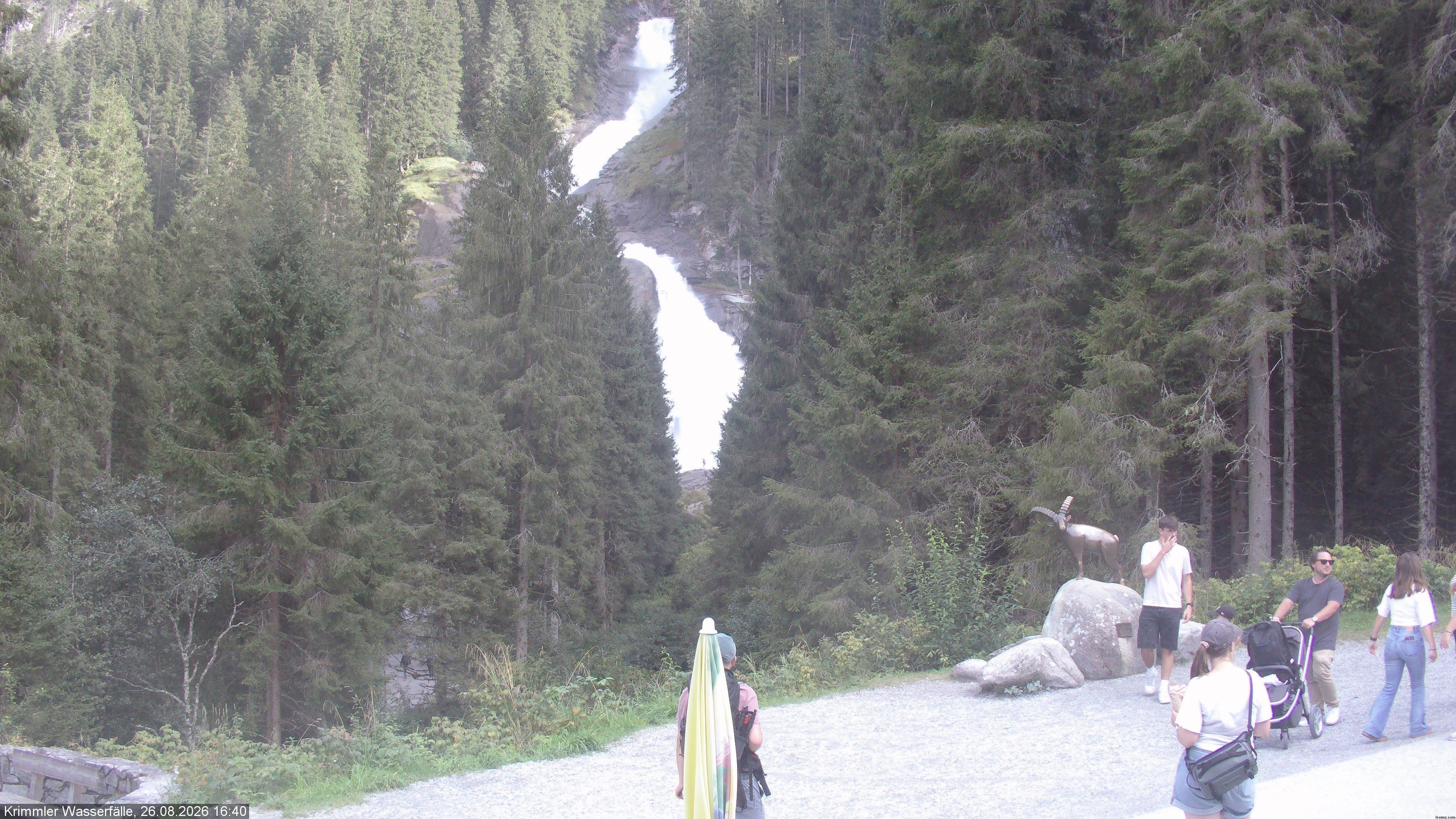 Archived image Webcam Hanke's Café - Krimml Waterfalls