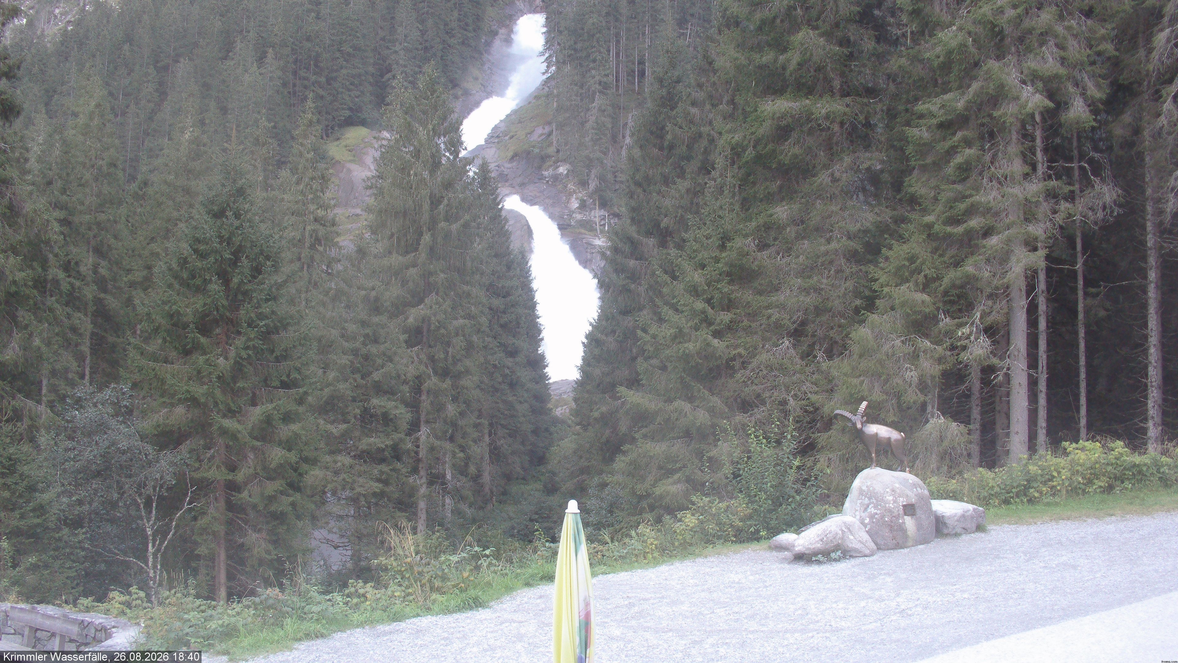 Archived image Webcam Hanke's Café - Krimml Waterfalls