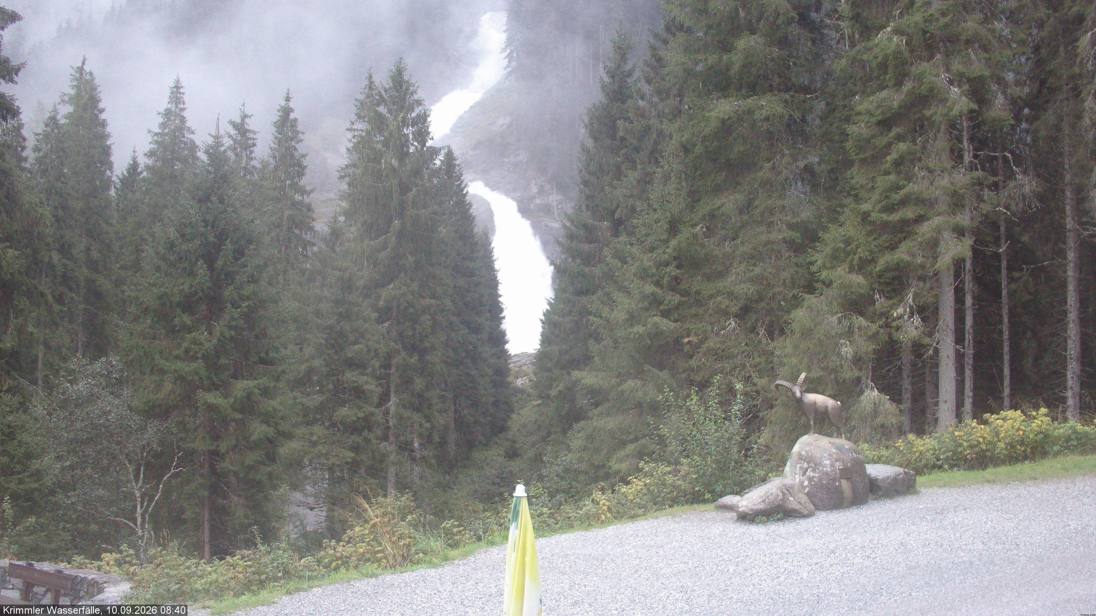 Archived image Webcam Hanke's Café - Krimml Waterfalls