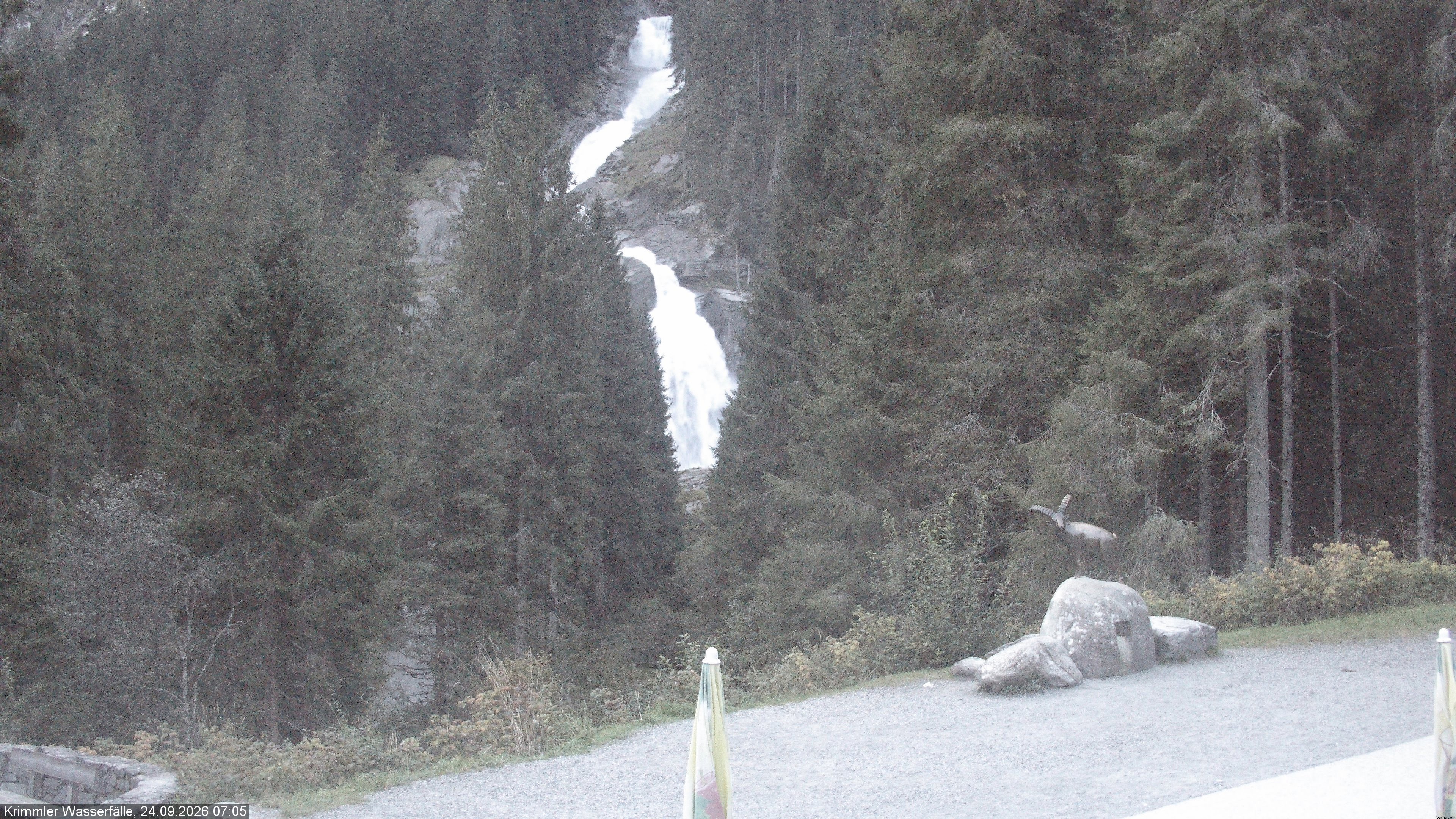 Archived image Webcam Hanke's Café - Krimml Waterfalls