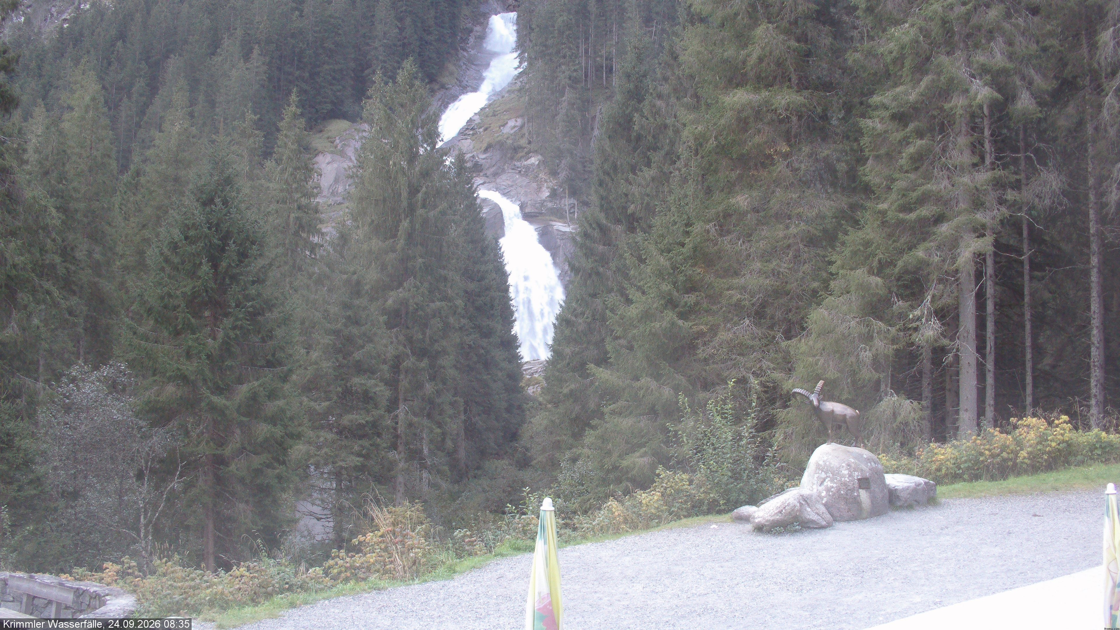 Archived image Webcam Hanke's Café - Krimml Waterfalls