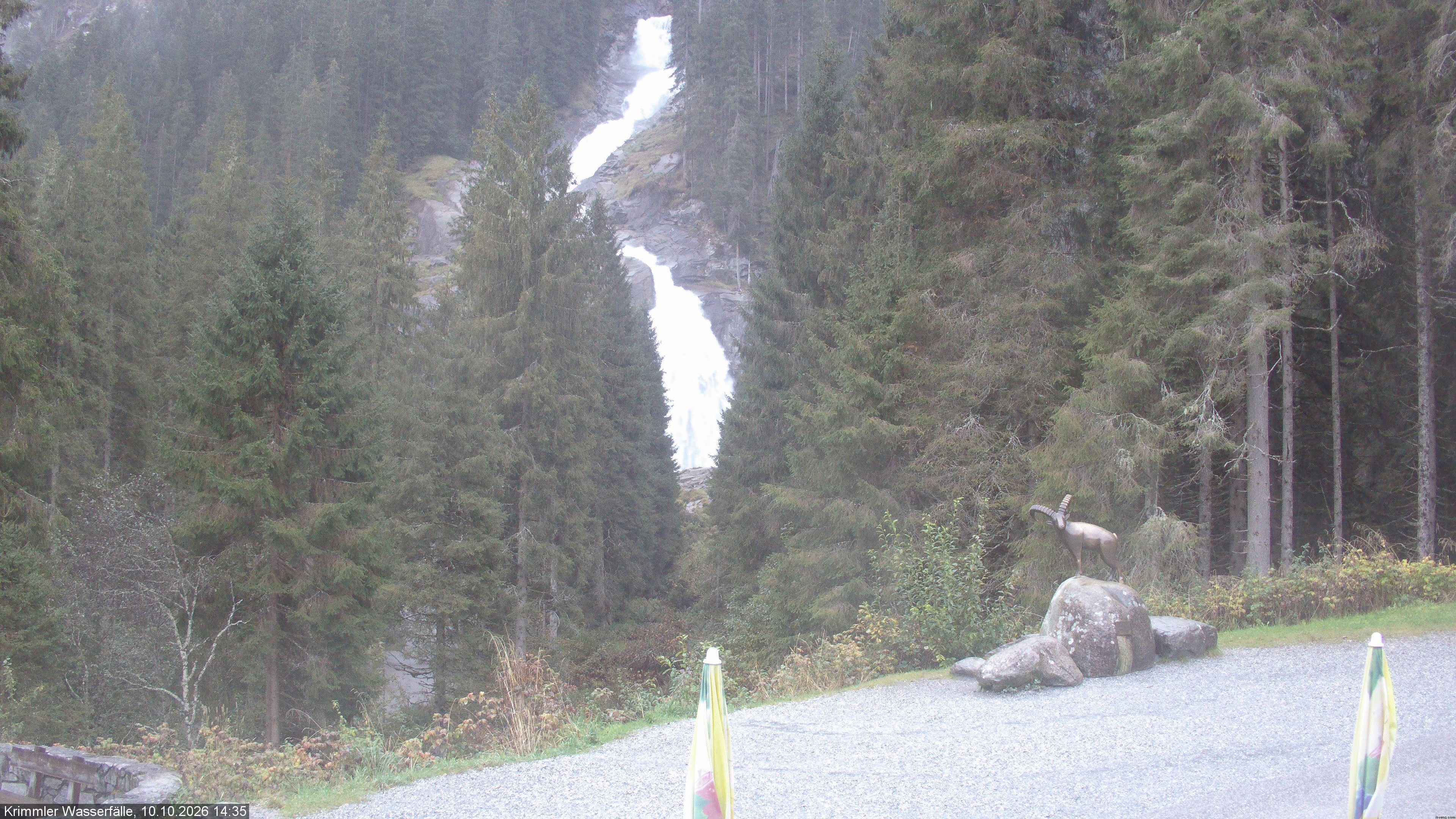 Archived image Webcam Hanke's Café - Krimml Waterfalls