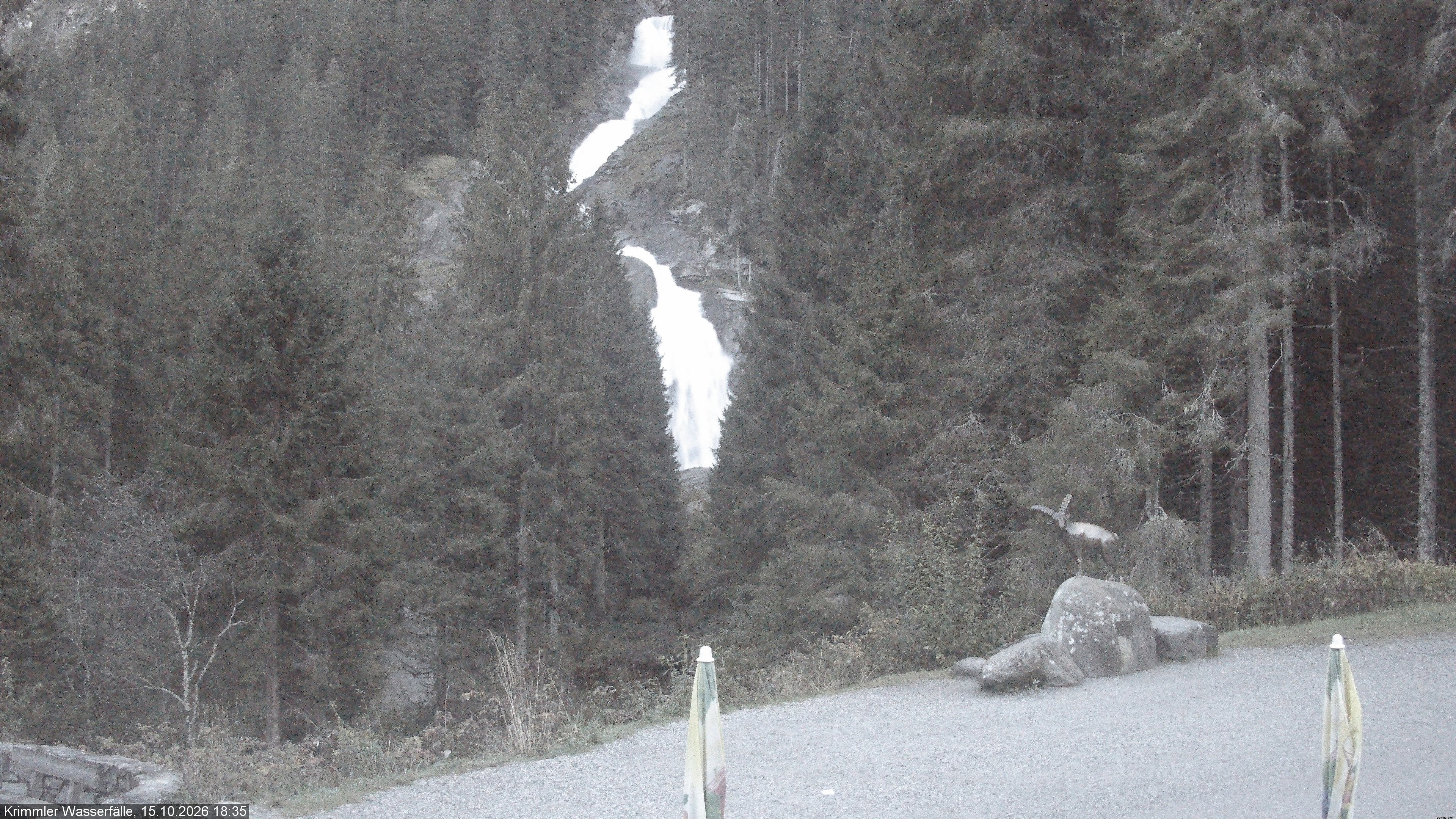 Archiv Foto Webcam Krimmler Wasserfall - Hanke's Café