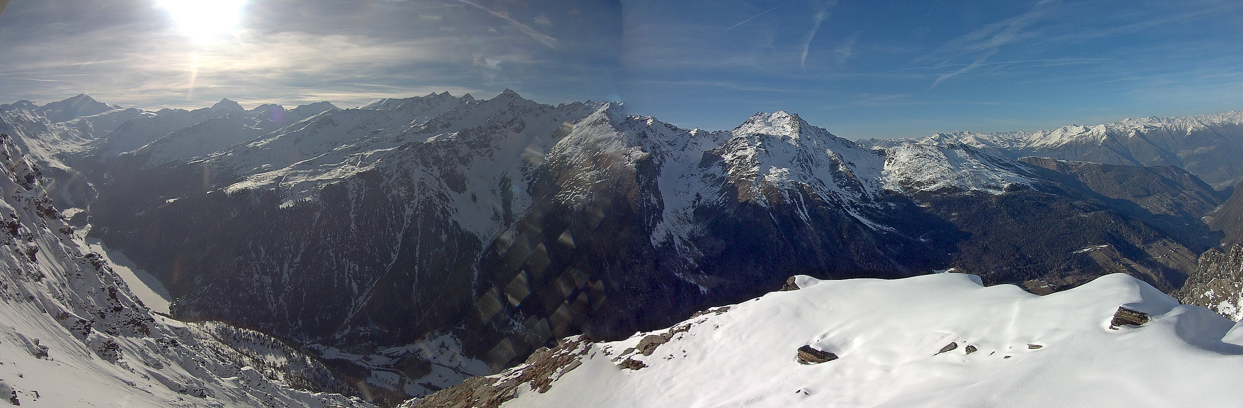 Archived image Webcam View at barrier lake Zufritt in Vinschgau Valley