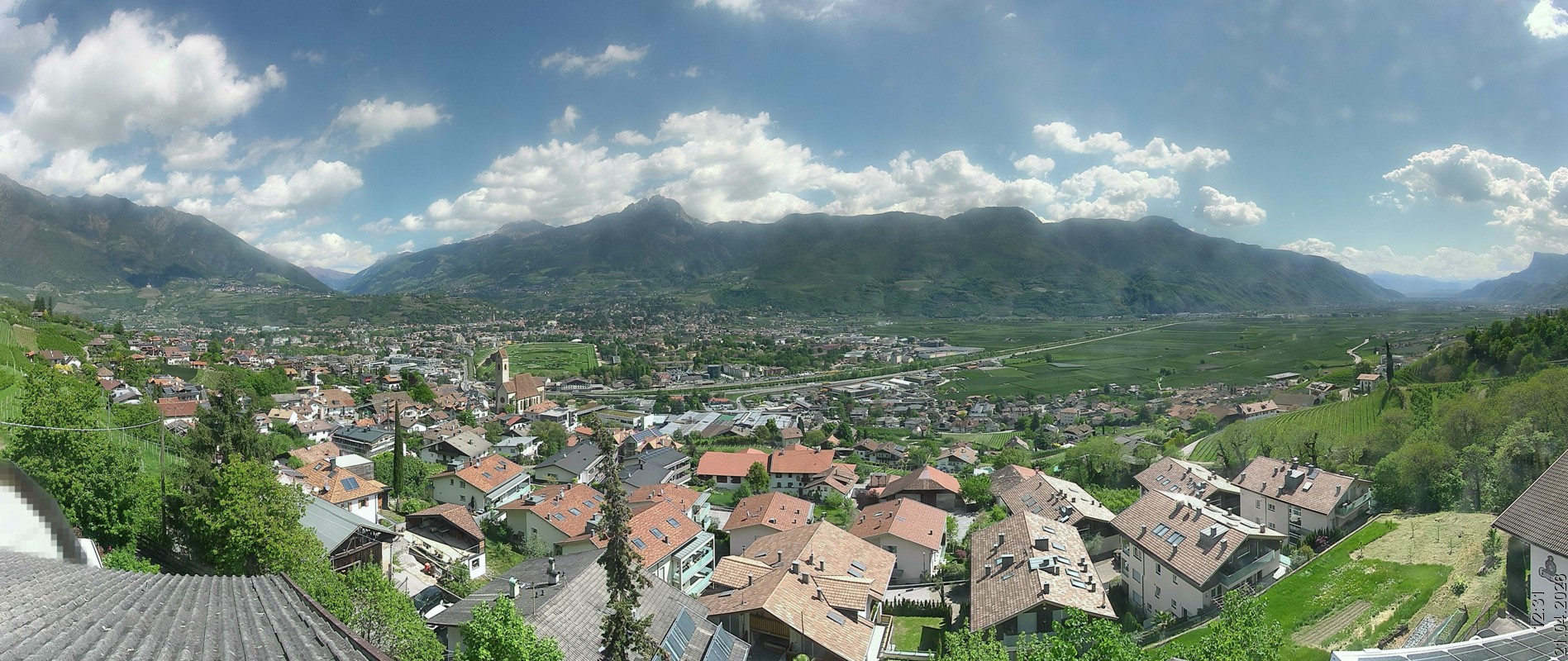 Archiv Foto Webcam Marling - Panorama