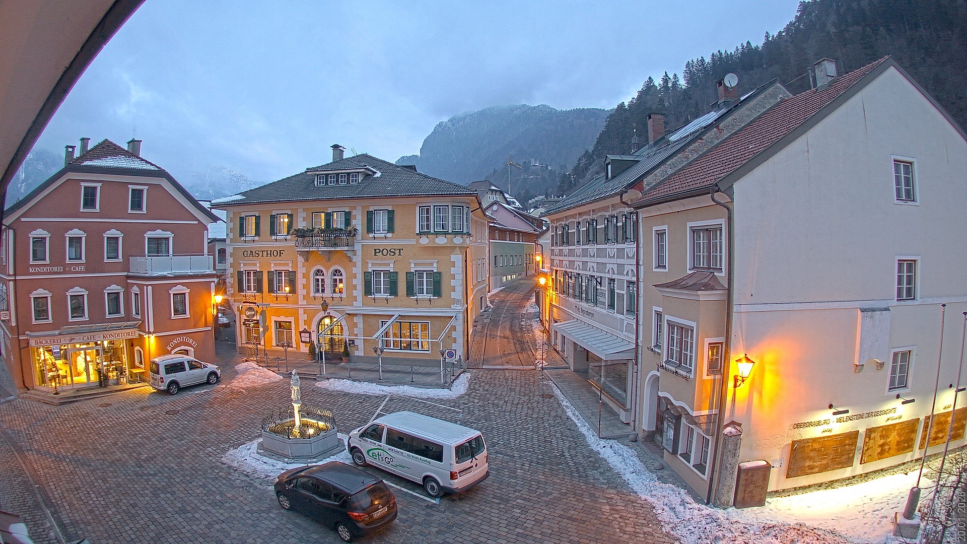 Archiv Foto Webcam Marktplatz Oberdrauburg