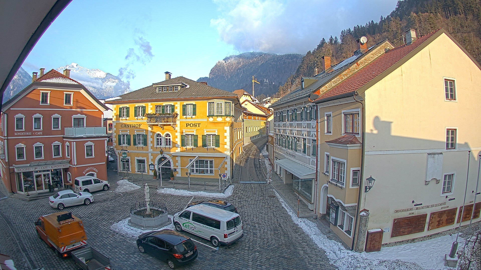 Archiv Foto Webcam Marktplatz Oberdrauburg