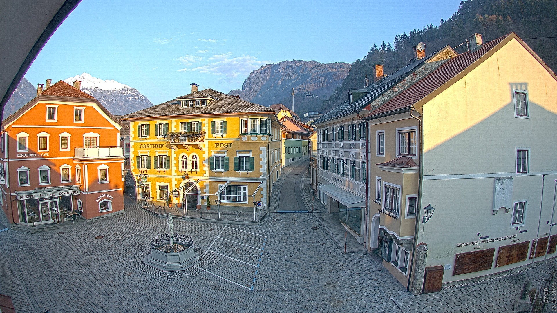Archiv Foto Webcam Marktplatz Oberdrauburg