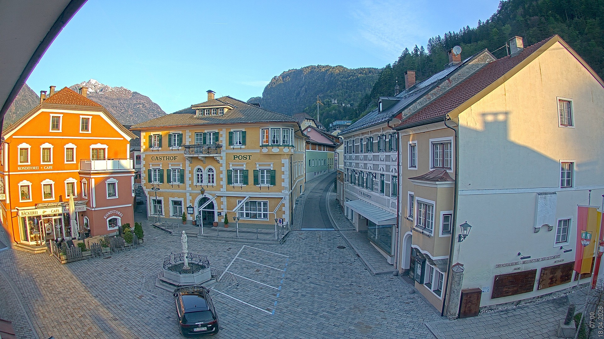Archiv Foto Webcam Marktplatz Oberdrauburg