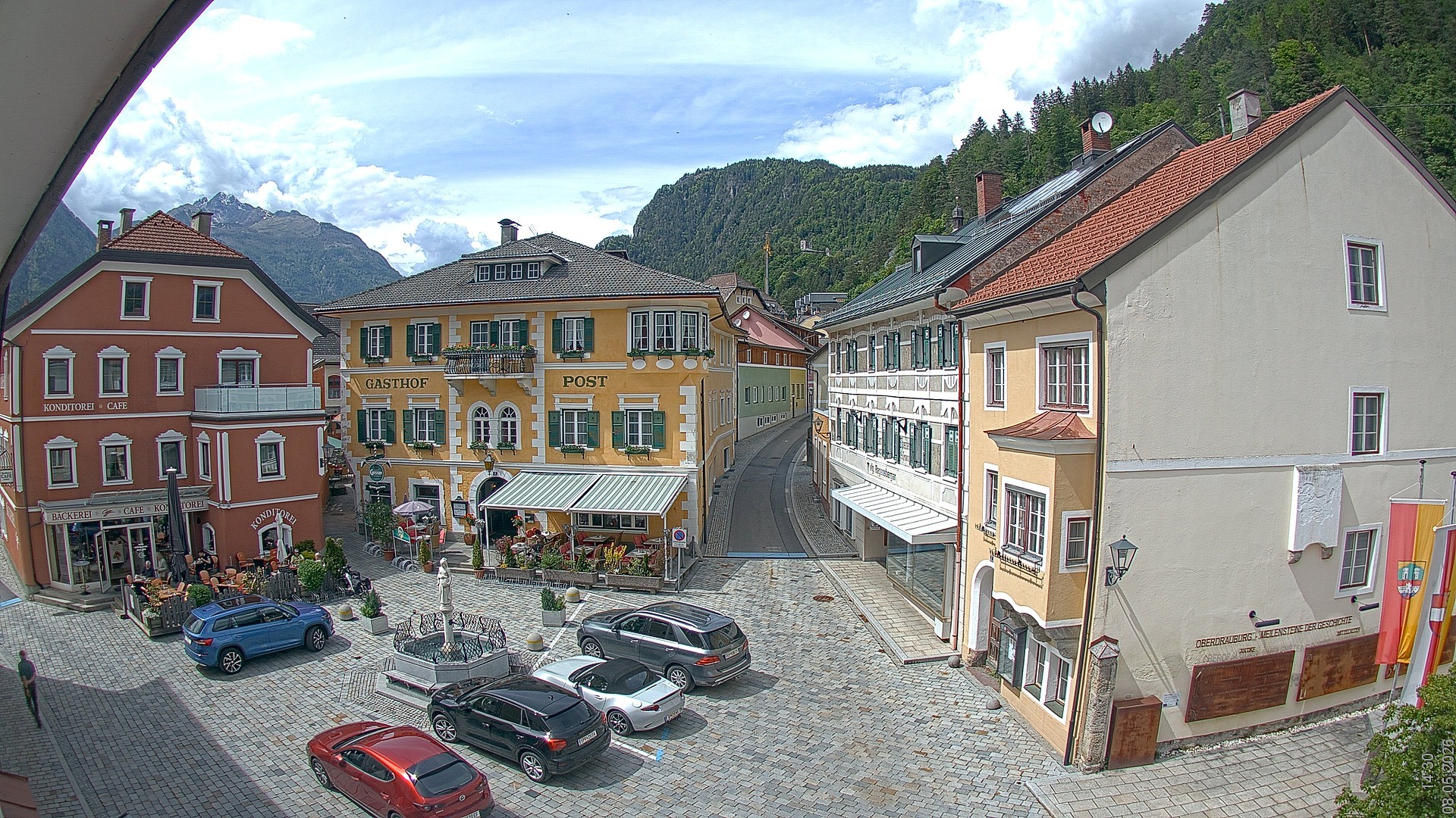 Archiv Foto Webcam Marktplatz Oberdrauburg