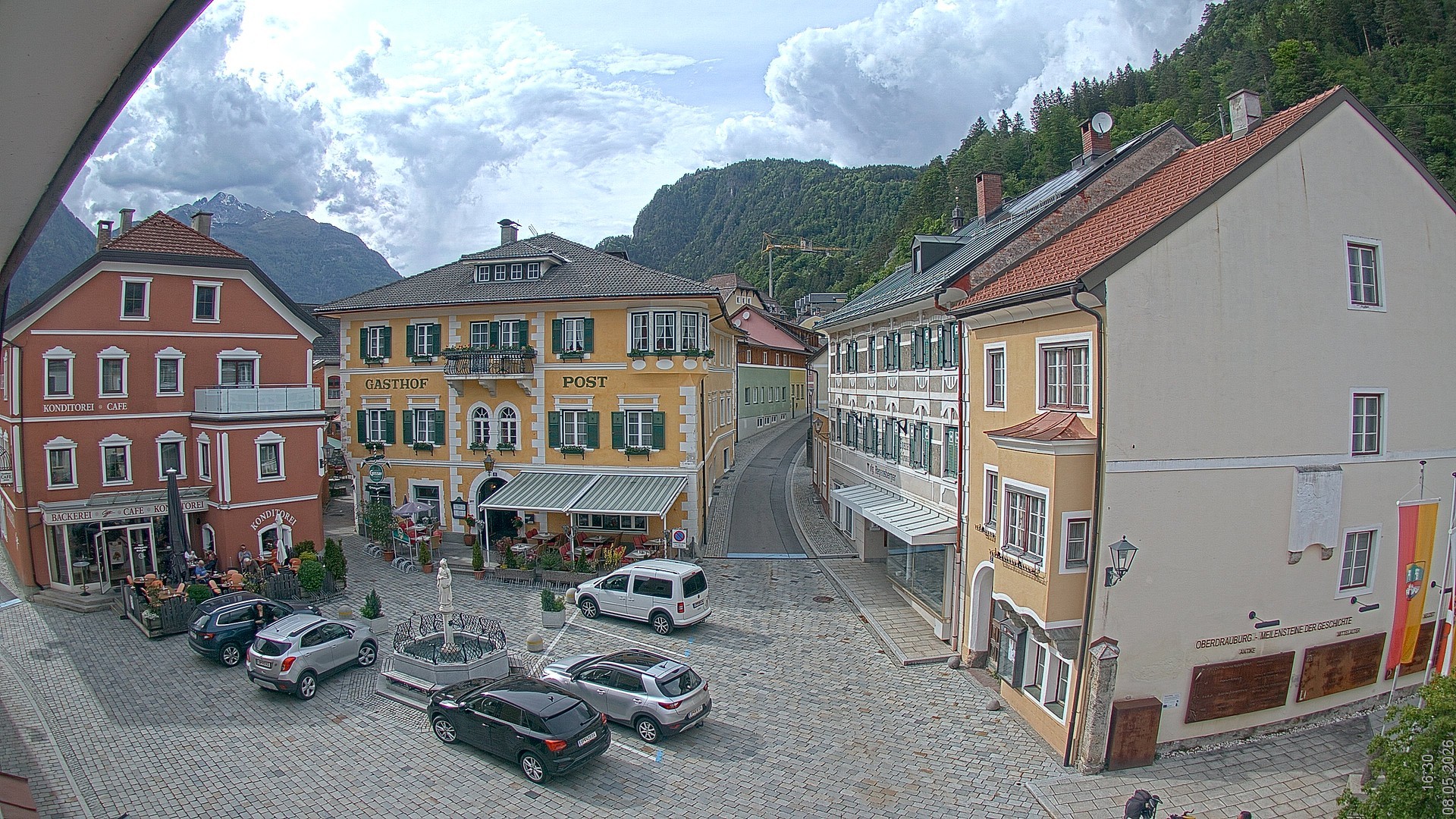 Archiv Foto Webcam Marktplatz Oberdrauburg