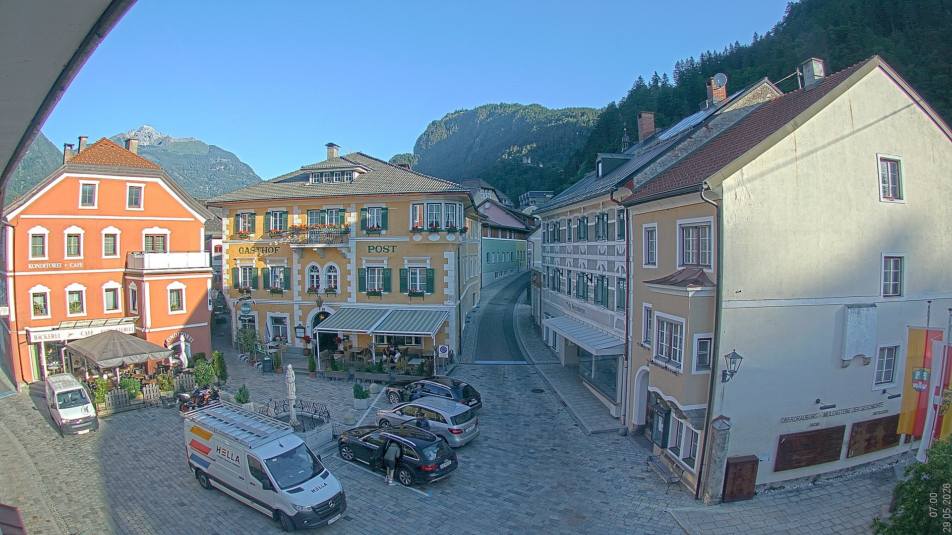 Archiv Foto Webcam Marktplatz Oberdrauburg