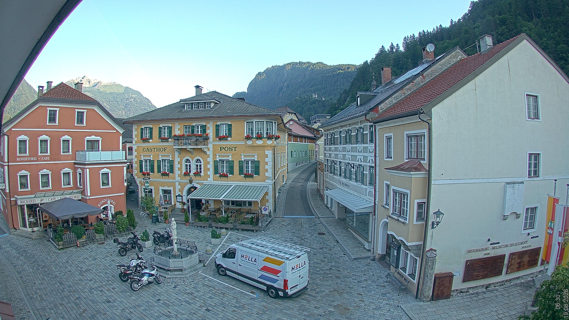 Archiv Foto Webcam Marktplatz Oberdrauburg