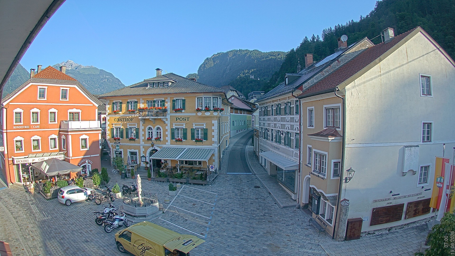 Archiv Foto Webcam Marktplatz Oberdrauburg