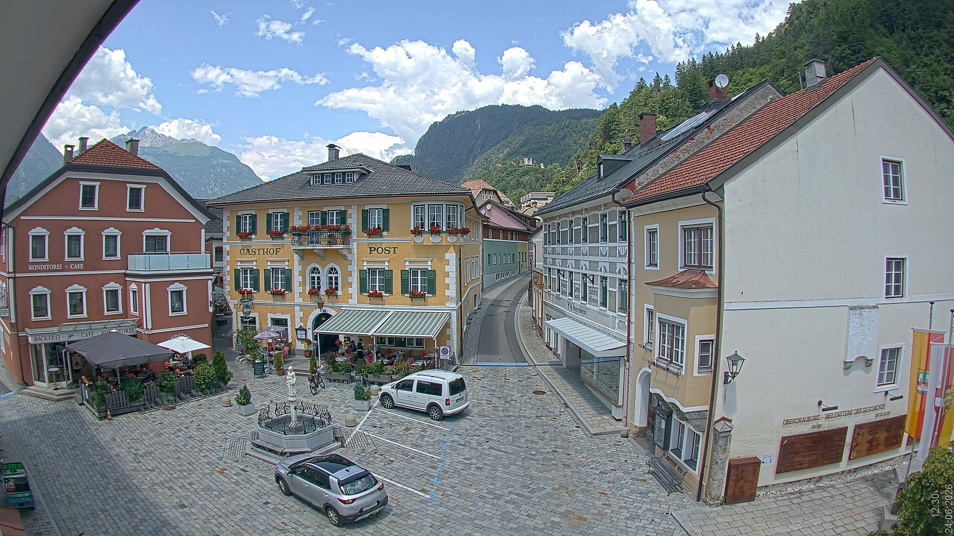 Archiv Foto Webcam Marktplatz Oberdrauburg
