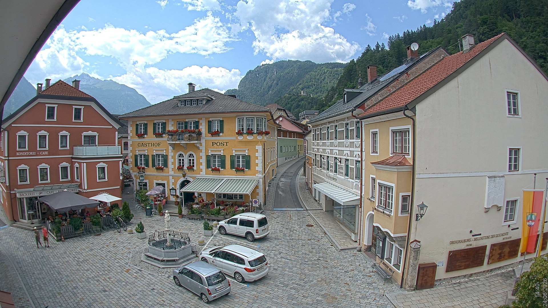 Archiv Foto Webcam Marktplatz Oberdrauburg