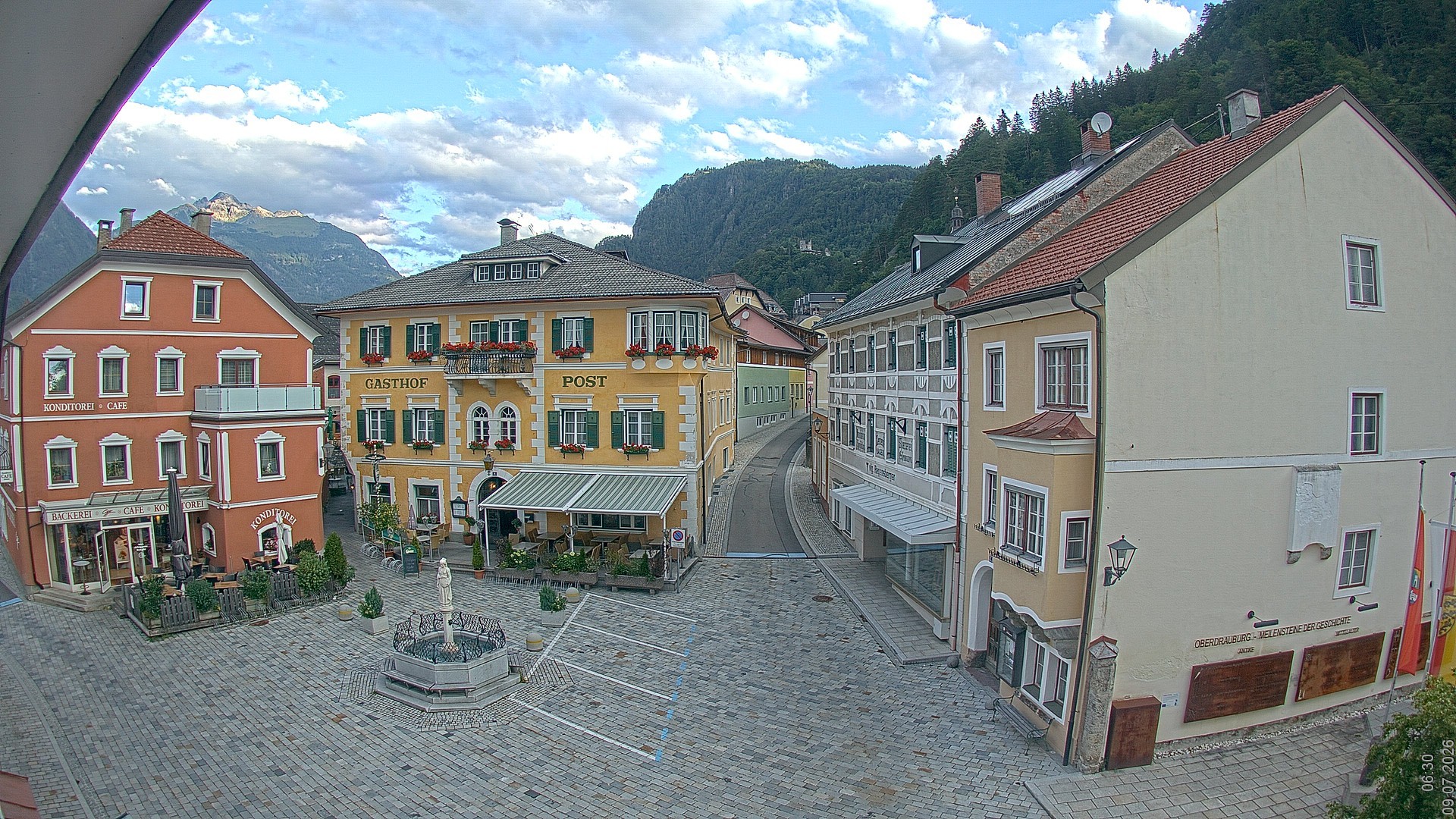 Archiv Foto Webcam Marktplatz Oberdrauburg