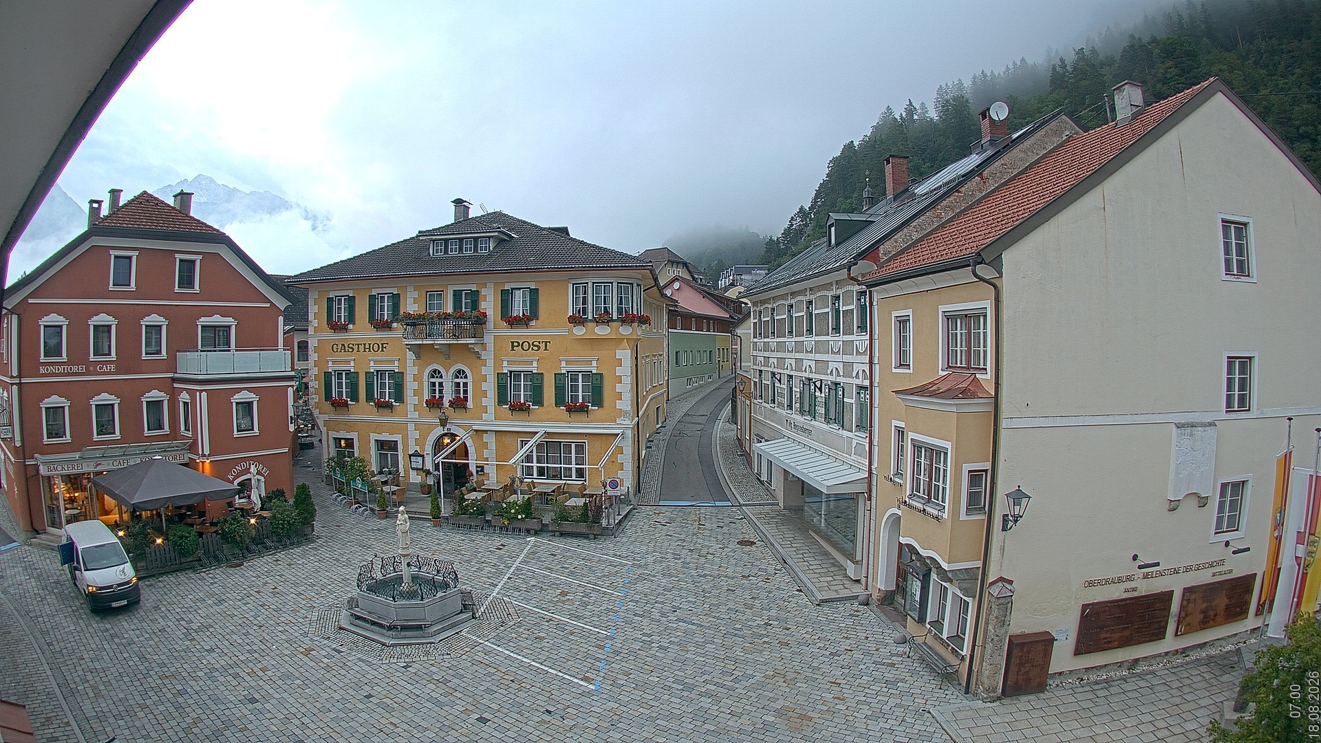 Archiv Foto Webcam Marktplatz Oberdrauburg