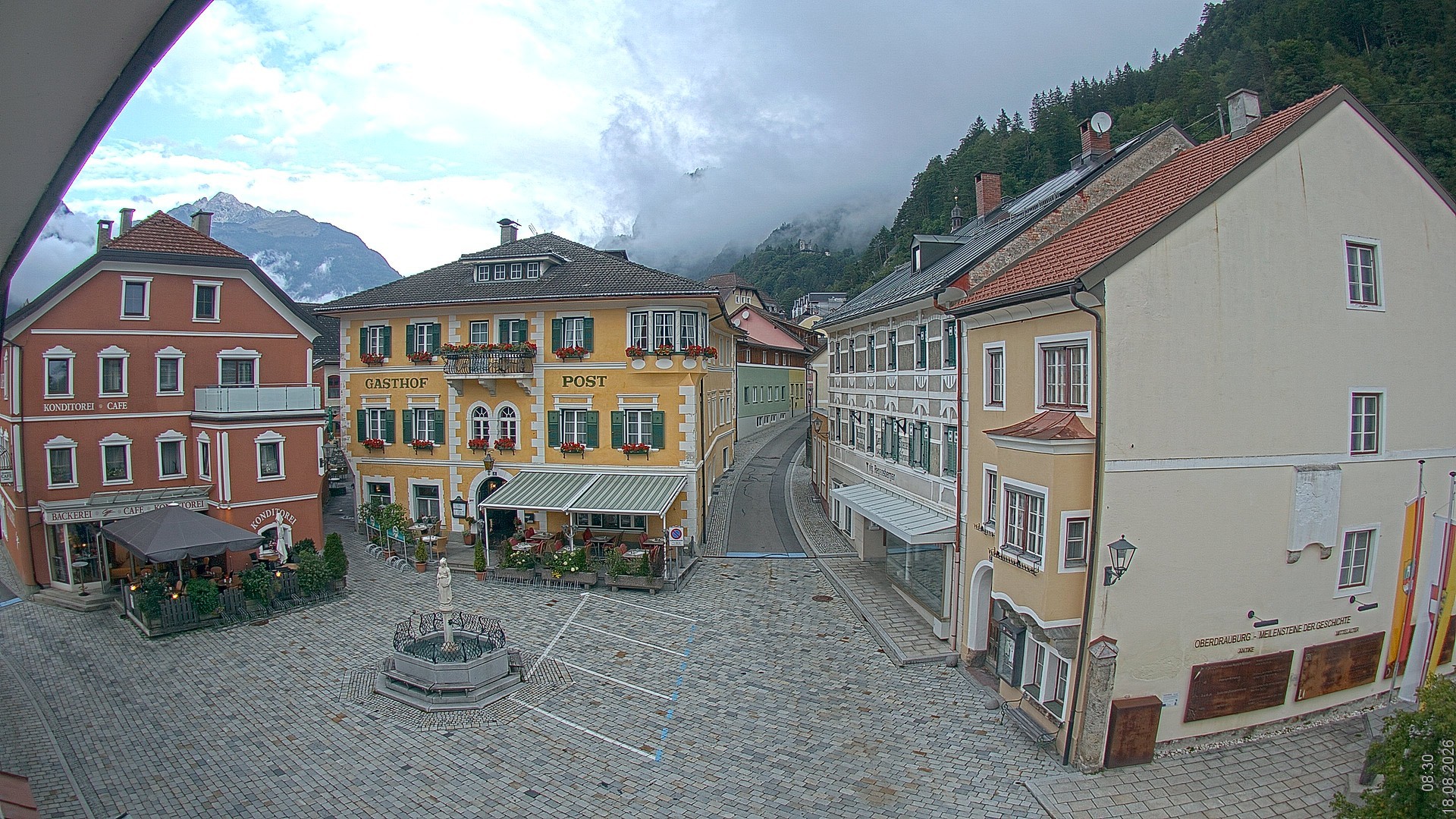 Archiv Foto Webcam Marktplatz Oberdrauburg