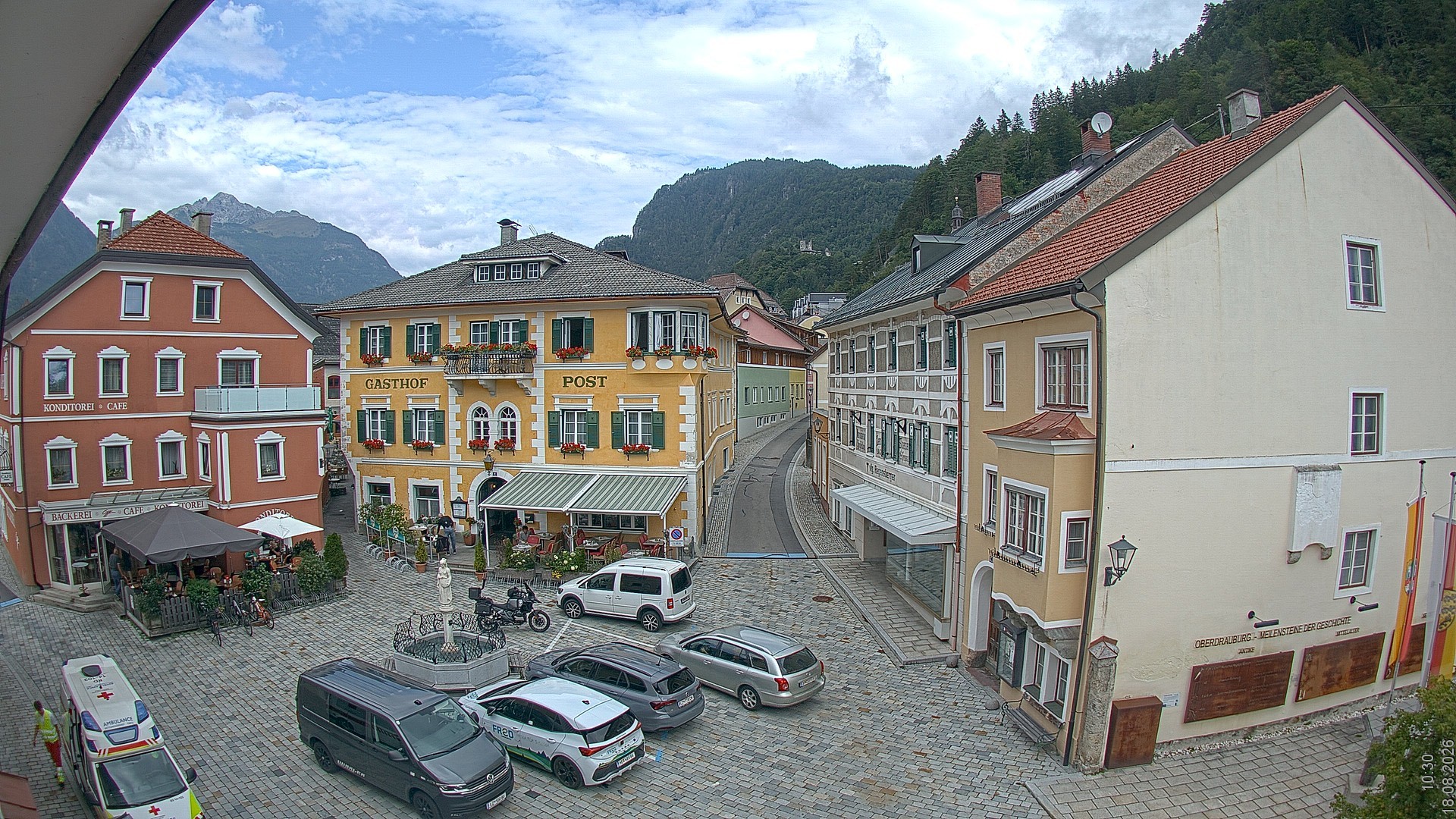 Archiv Foto Webcam Marktplatz Oberdrauburg